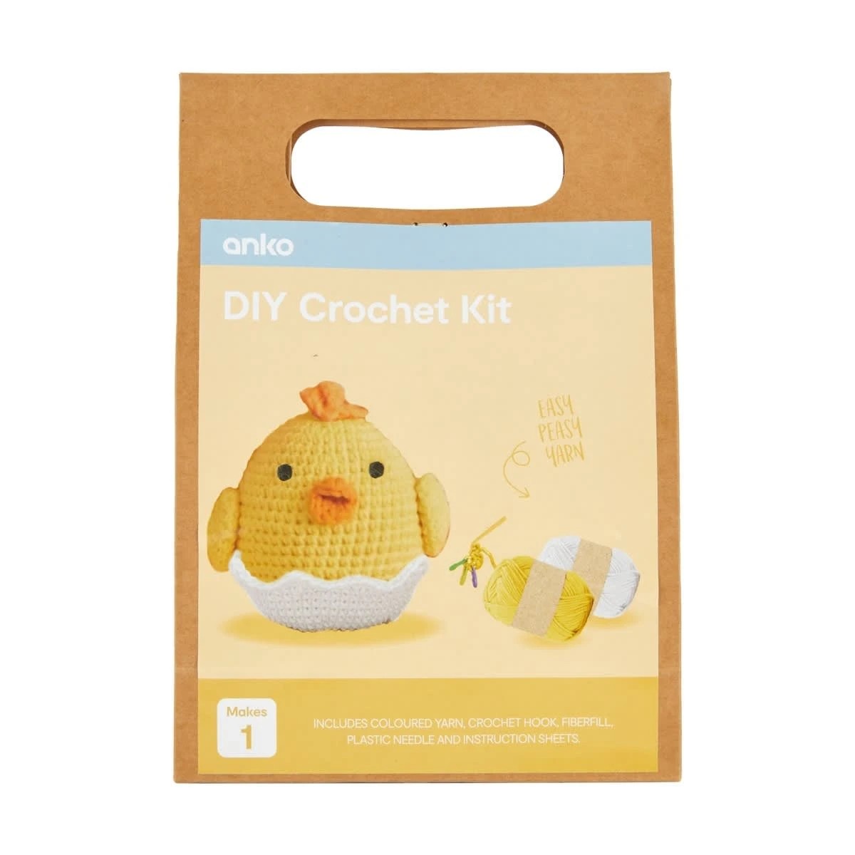 1 DIY Mini Crochet Kit - Chick and Egg, 1 of 3