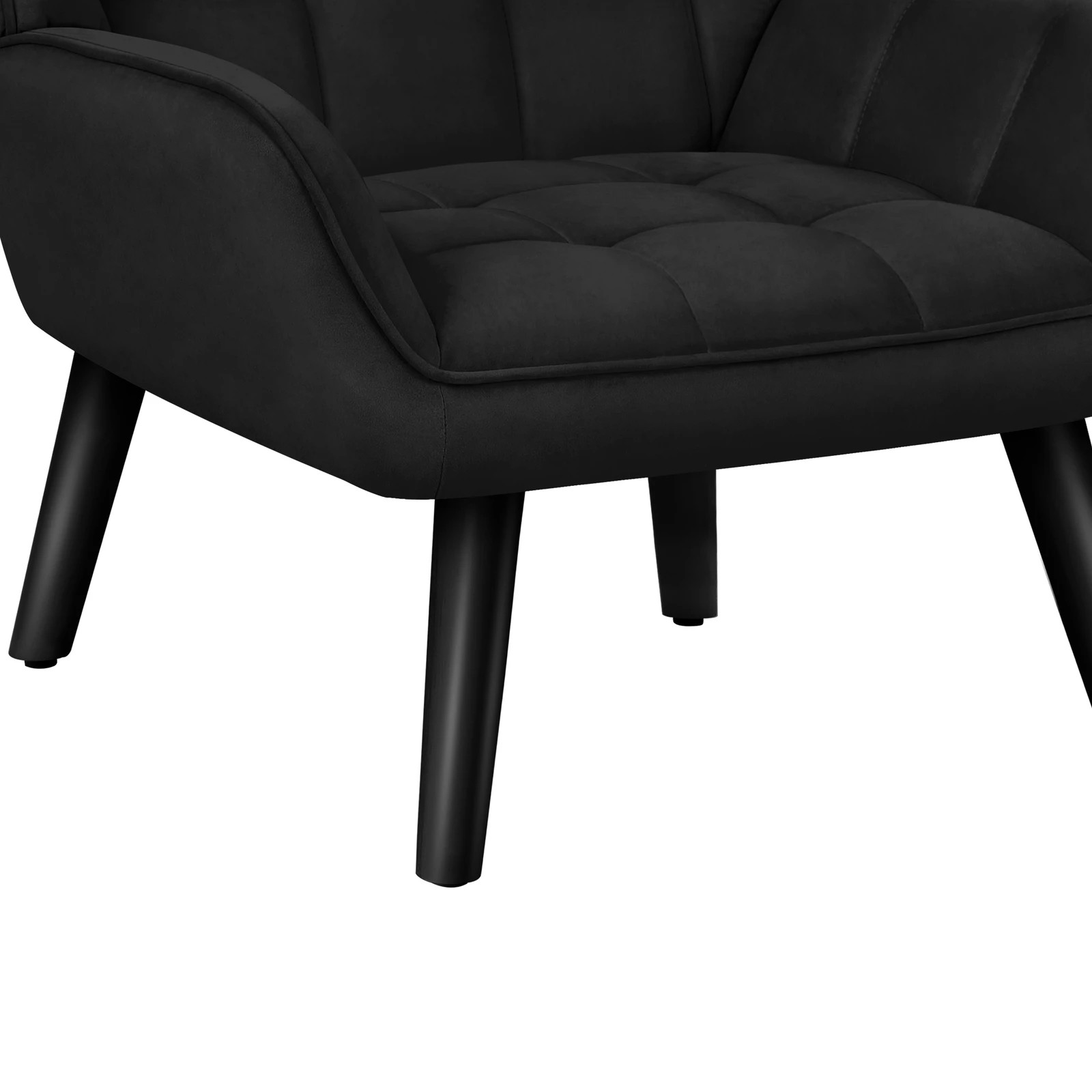 8 Alfordson Armchair Accent Chair Upholstered Lounge Sofa Tub Couch Velvet - Black, 8 of 9