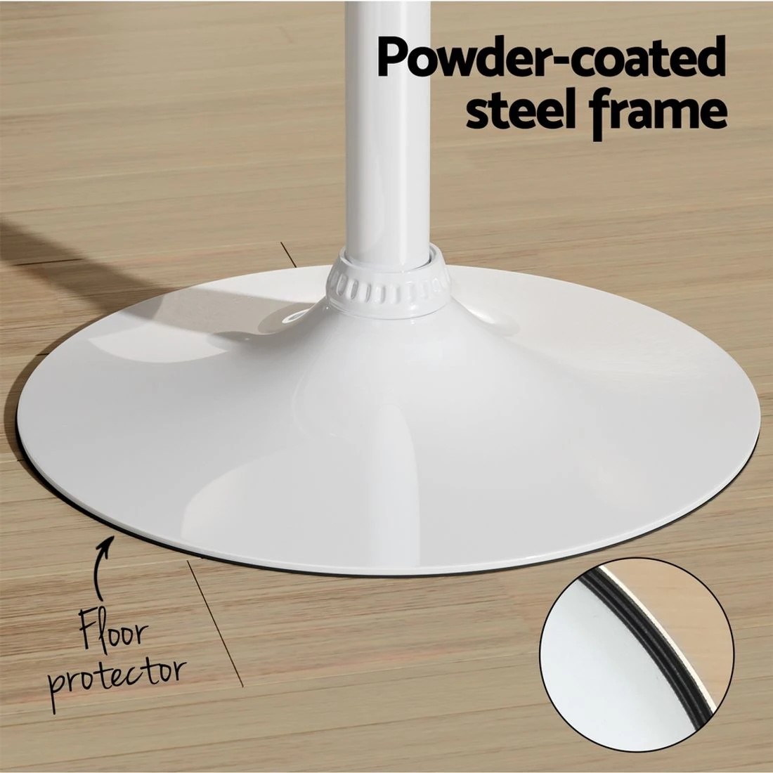 7 Artiss Bar Table Kitchen Dining Desk Swivel Gas Lift Counter 71-91CM Square - Multi, 7 of 7