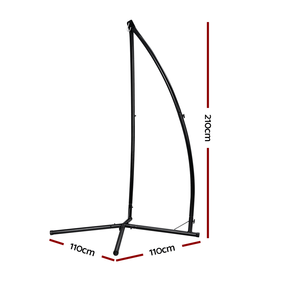 2 Gardeon Hammock Chair Steel Stand Outdoor Furniture Heavy Duty - Black, 2 of 7