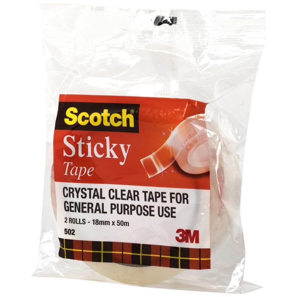 2 Scotch Sticky Tape 18mm x 50m 2 Pack, 2 of 7