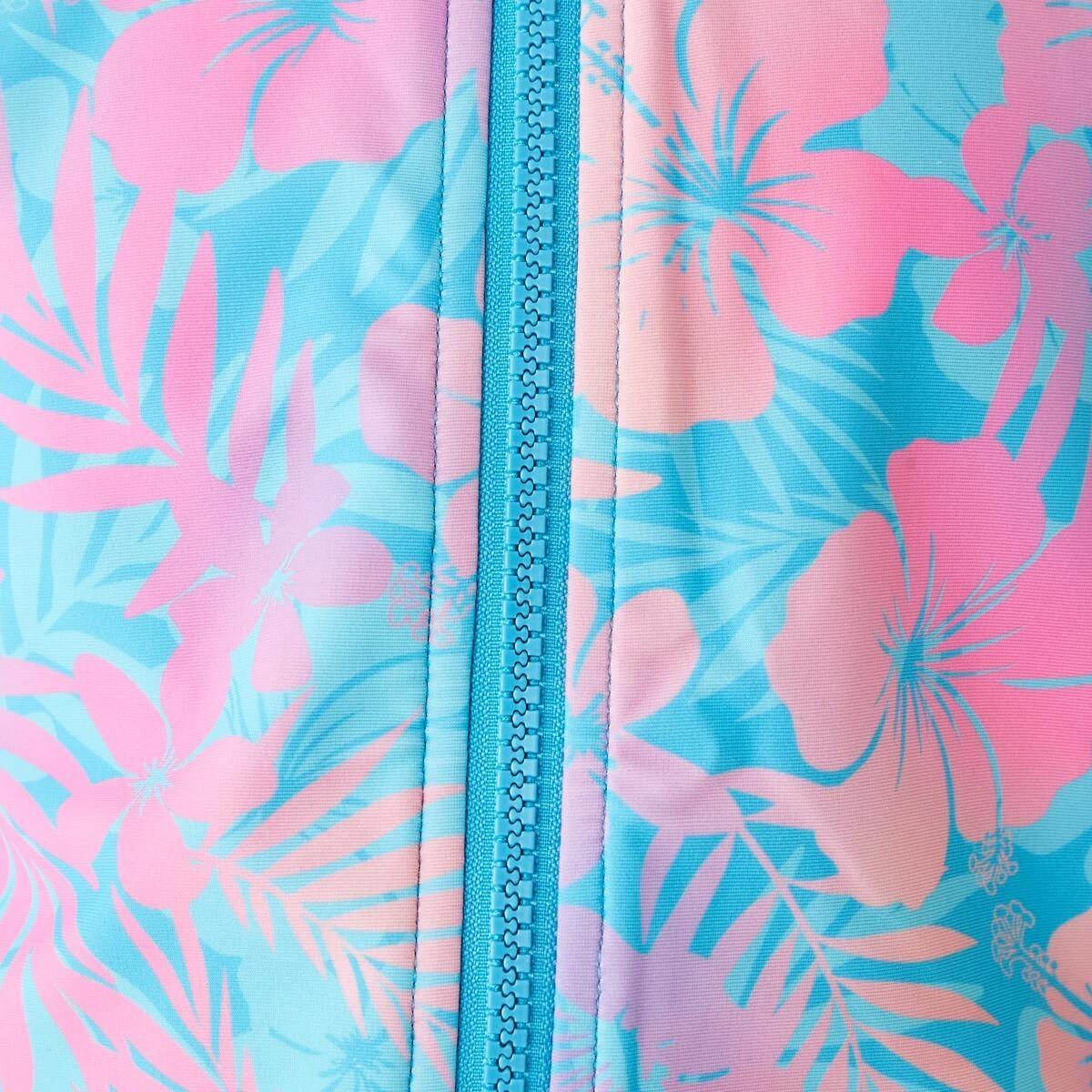 4 Long Sleeve Zip Through Rash Vest OMBRE TROPICAL LUSH MULTI, 4 of 8