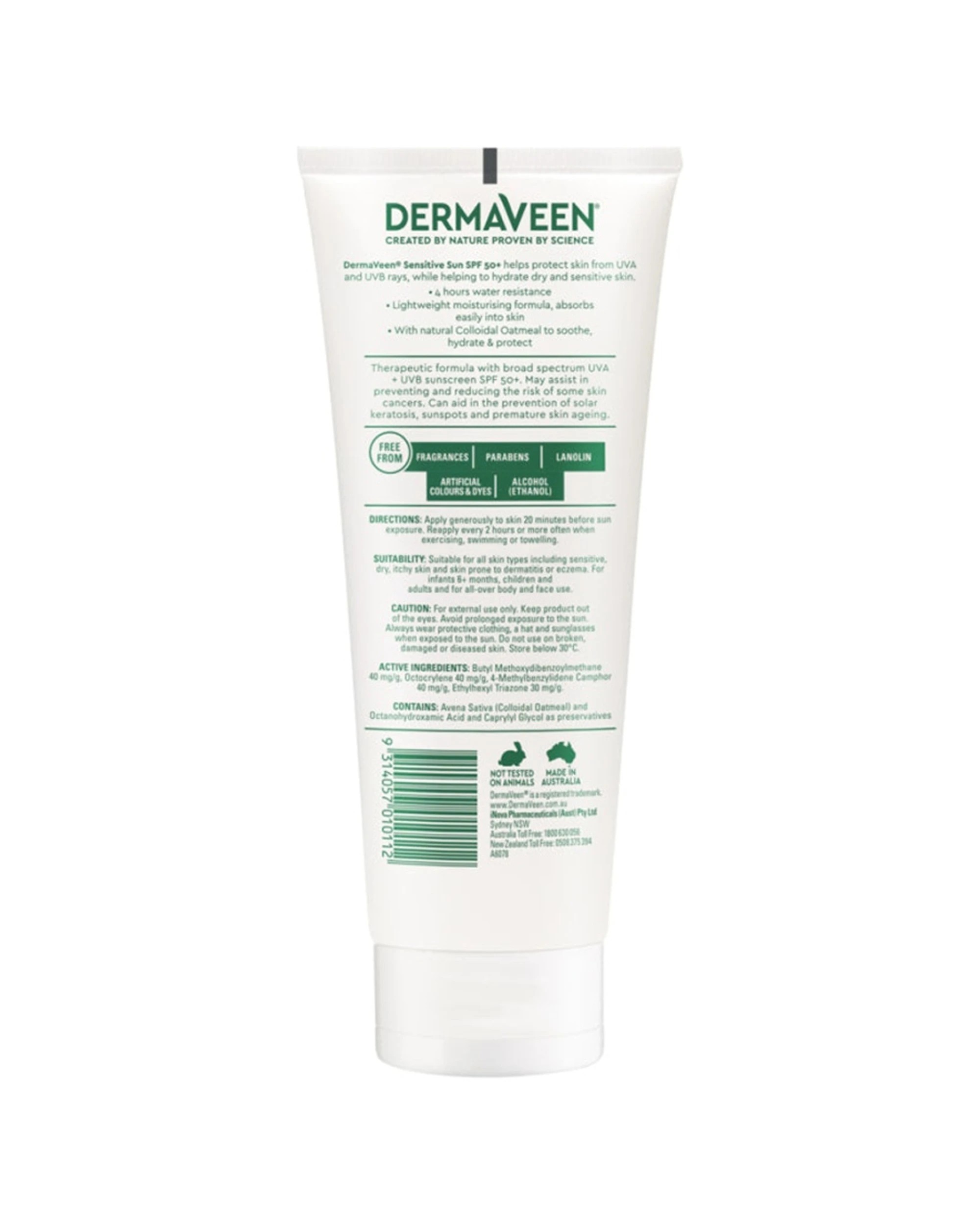 2 Dermaveen Sensitive Sun Moisturising Face & Body Cream SPF 50+ 200g, 2 of 5