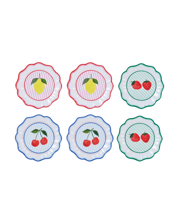 6 Pack Fruits Dinner Plates