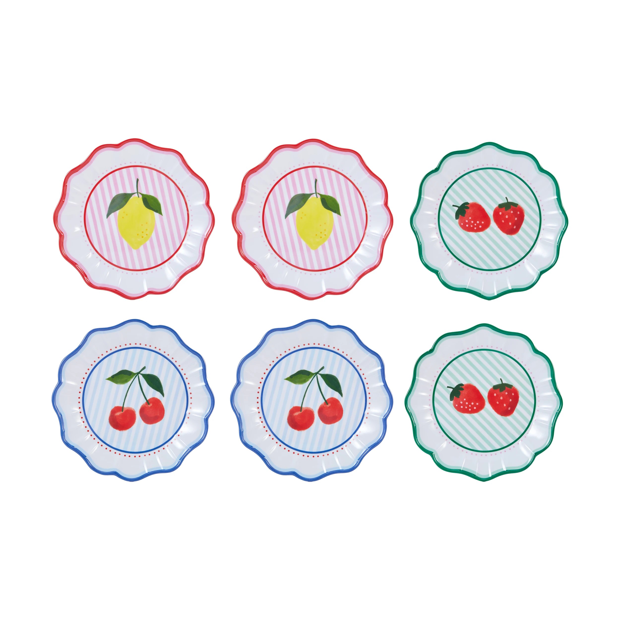1 6 Pack Fruits Dinner Plates, 1 of 7