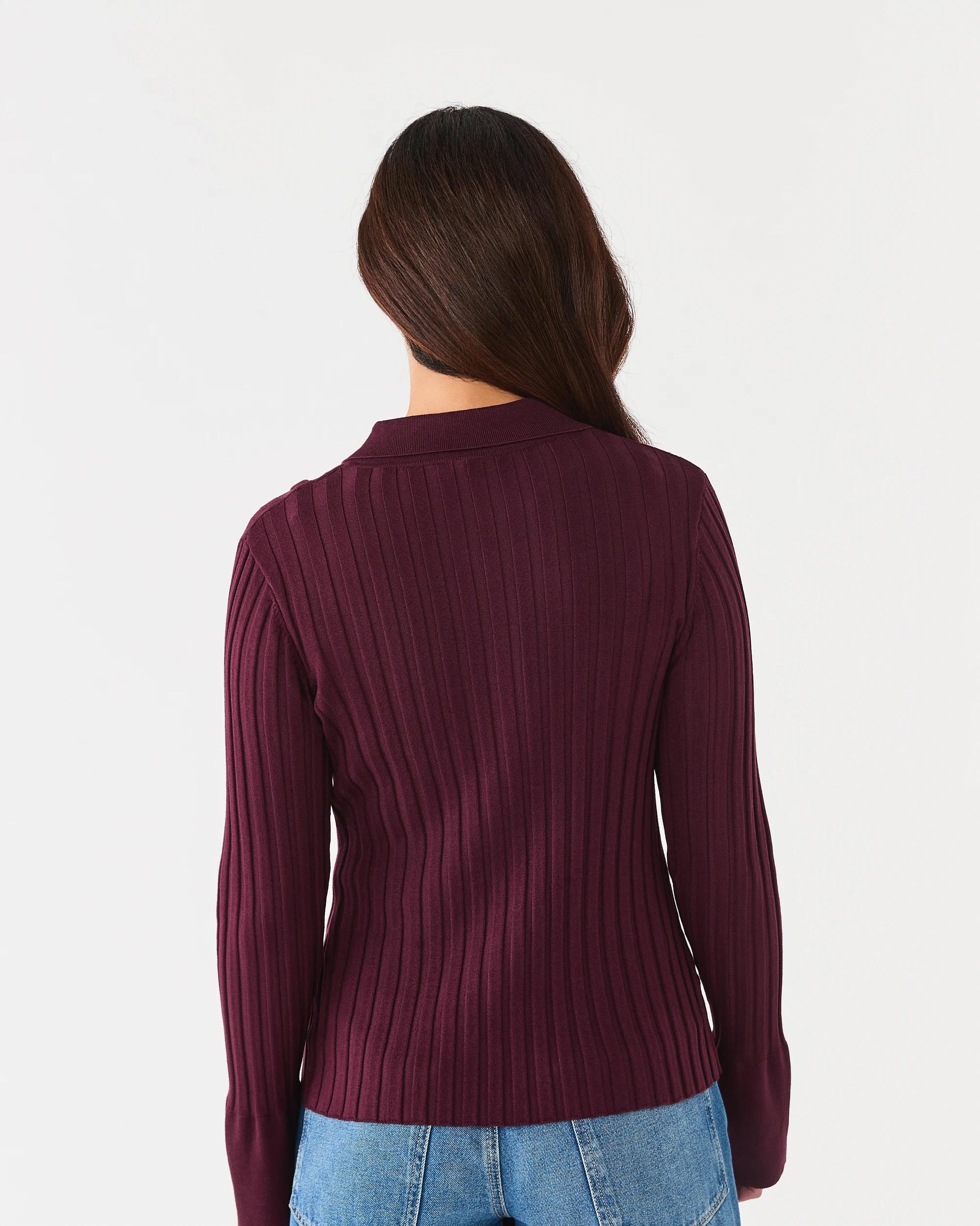 3 Long Sleeve Button Through Polo Shirt Red Royale, 3 of 6