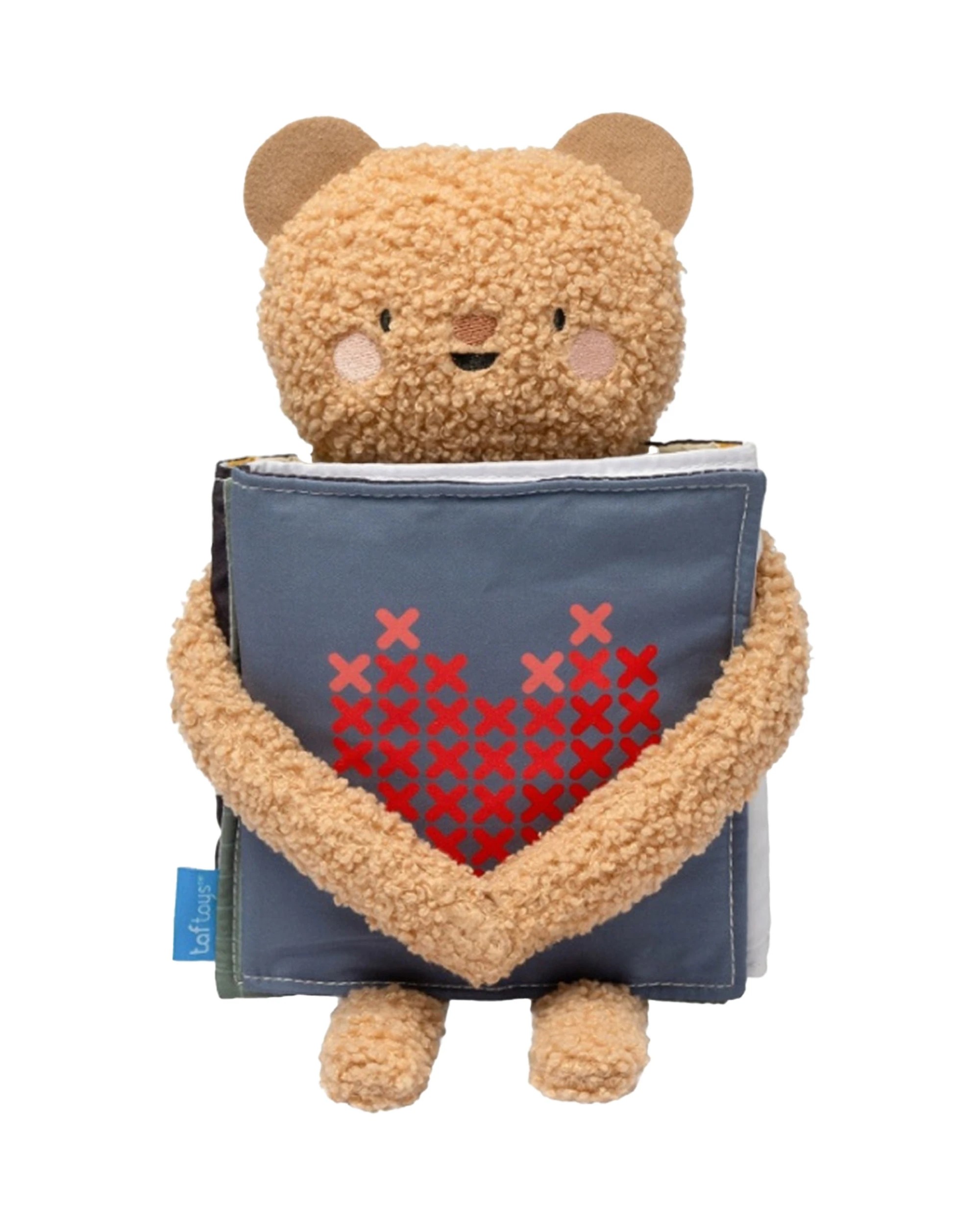 1 Taf Toys Snuggle Bear Book Assorted Double-Sided Sensory Plush Toy - Multi, 1 of 2