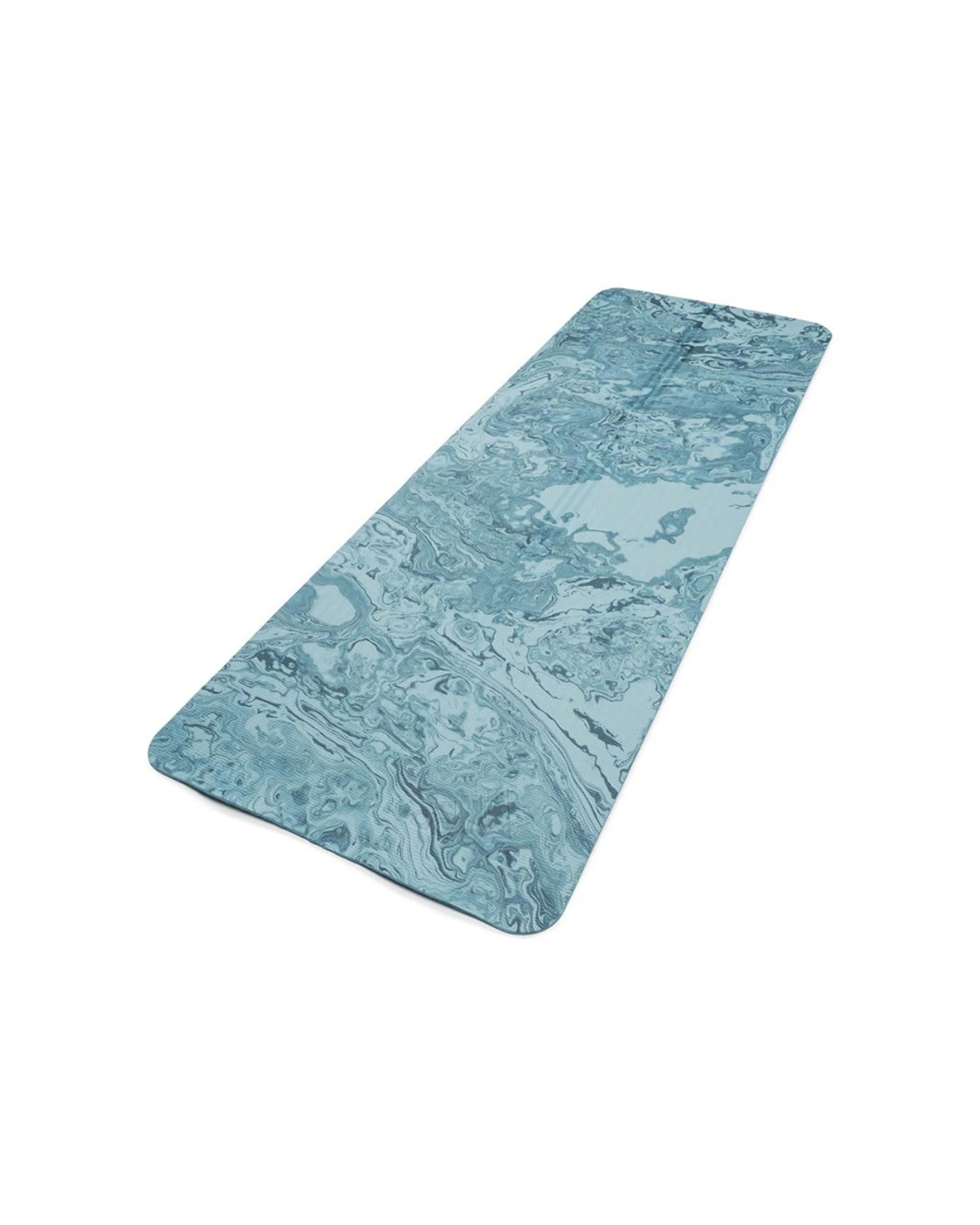 3 Adidas Premium 5mm Camo Yoga Mat Non-Slip Lightweight TPE With Carry String - Blue, 3 of 5