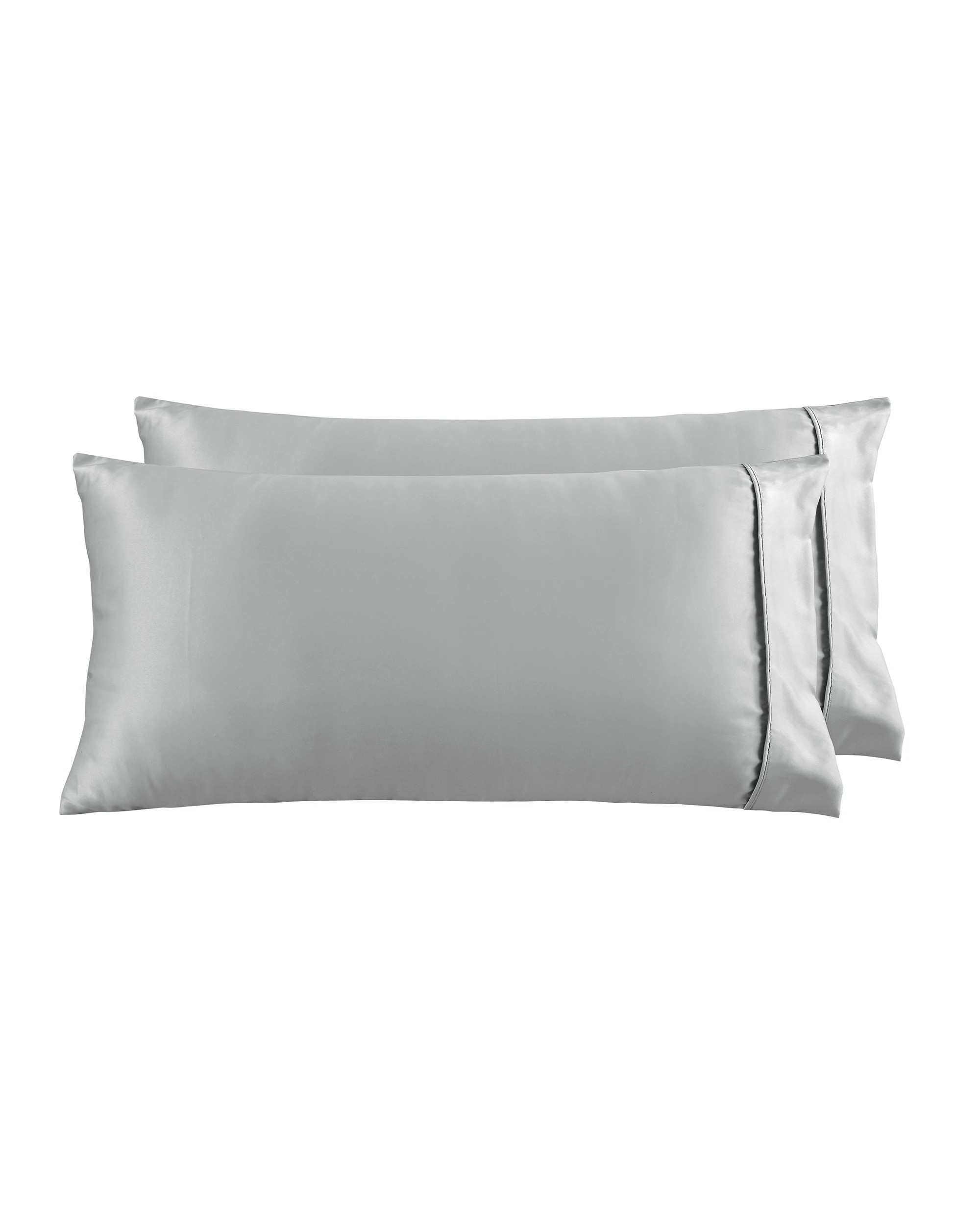 3 Dreamaker Matte Satin King Pillowcase Twin Pack - Grey, 3 of 5