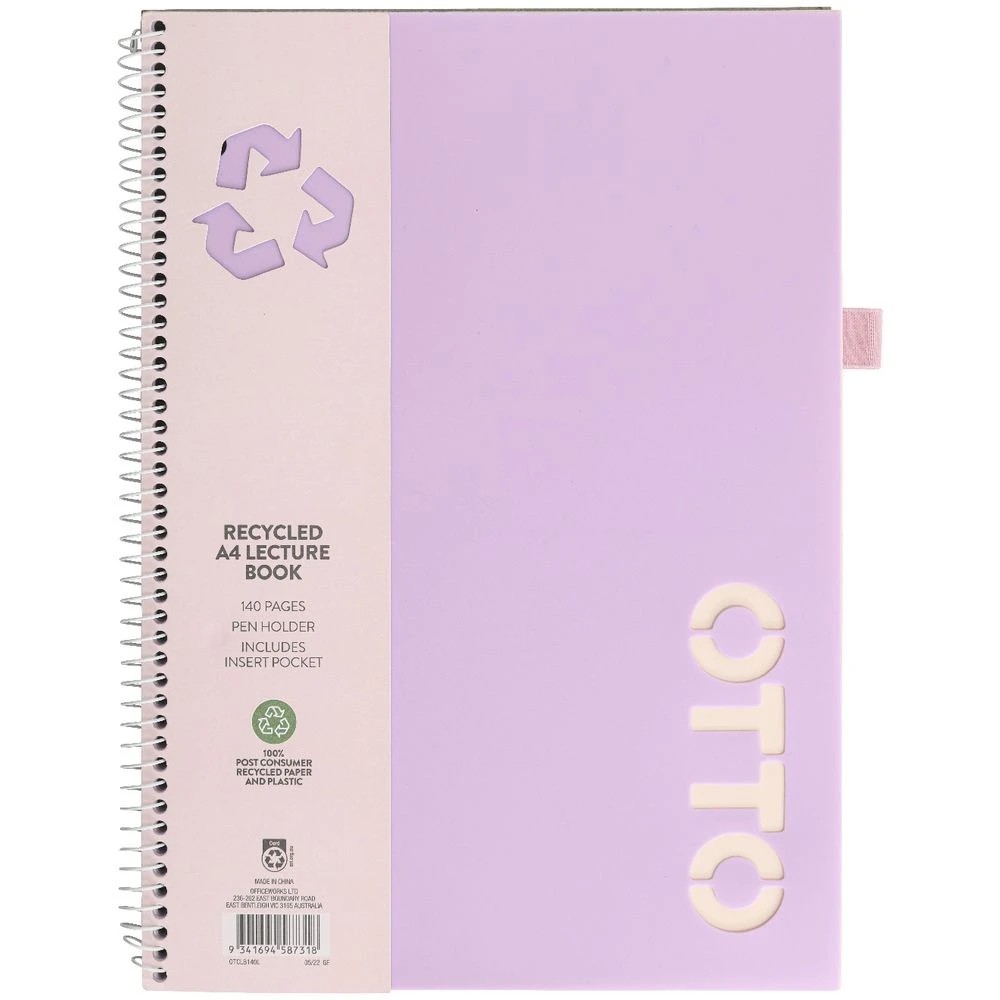 5 Otto A4 Lecture Book 140 Pages Lilac, 5 of 5