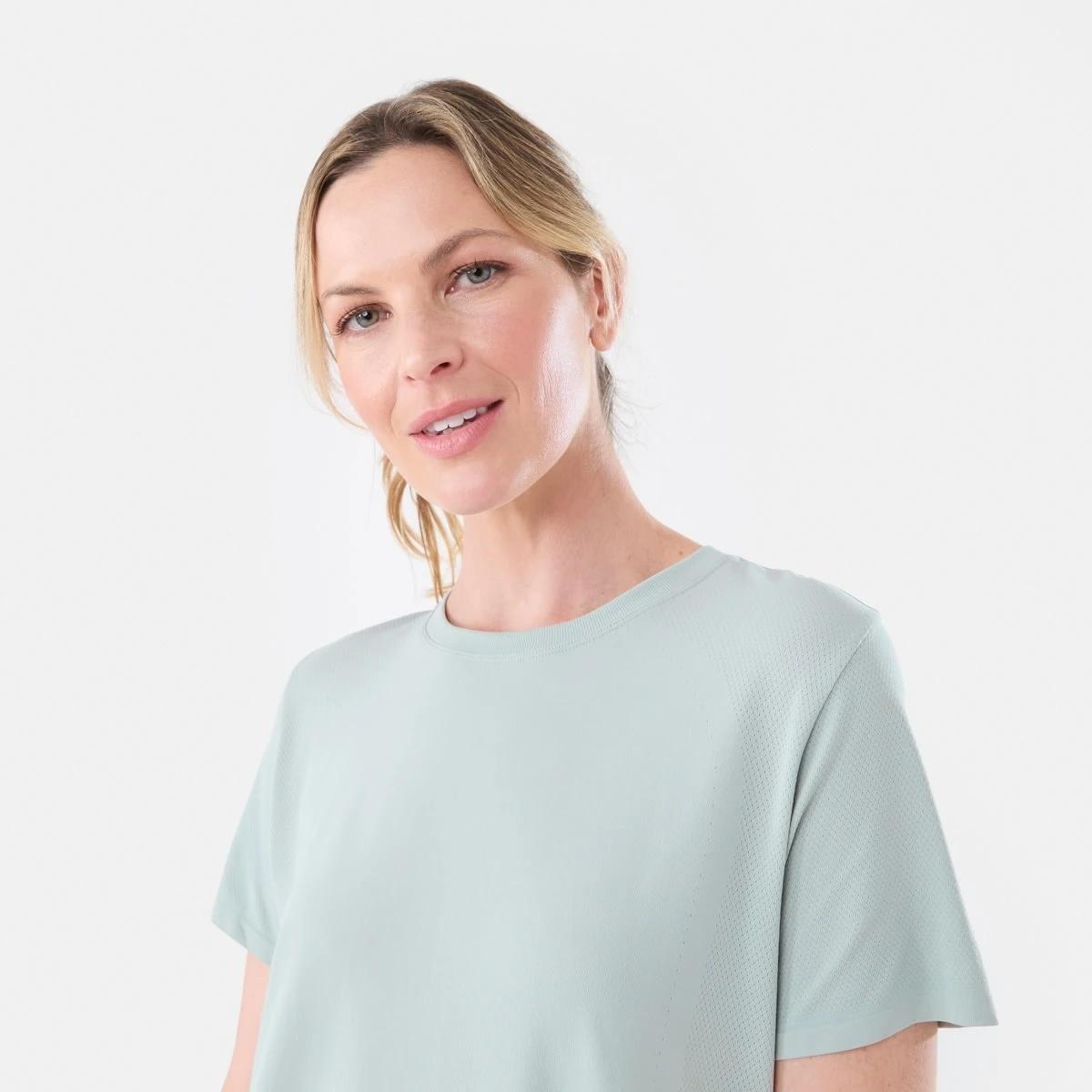 4 Active Womens Seamfree Crew Neck T-shirt LINDSEY GREEN, 4 of 6