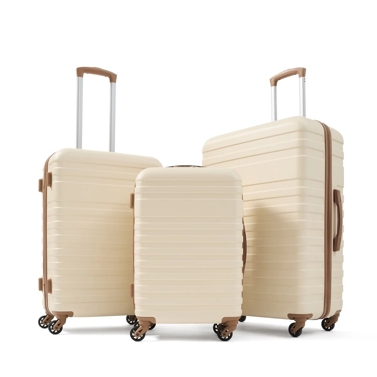 3 5 Piece Luggage Set - Beige, 3 of 10