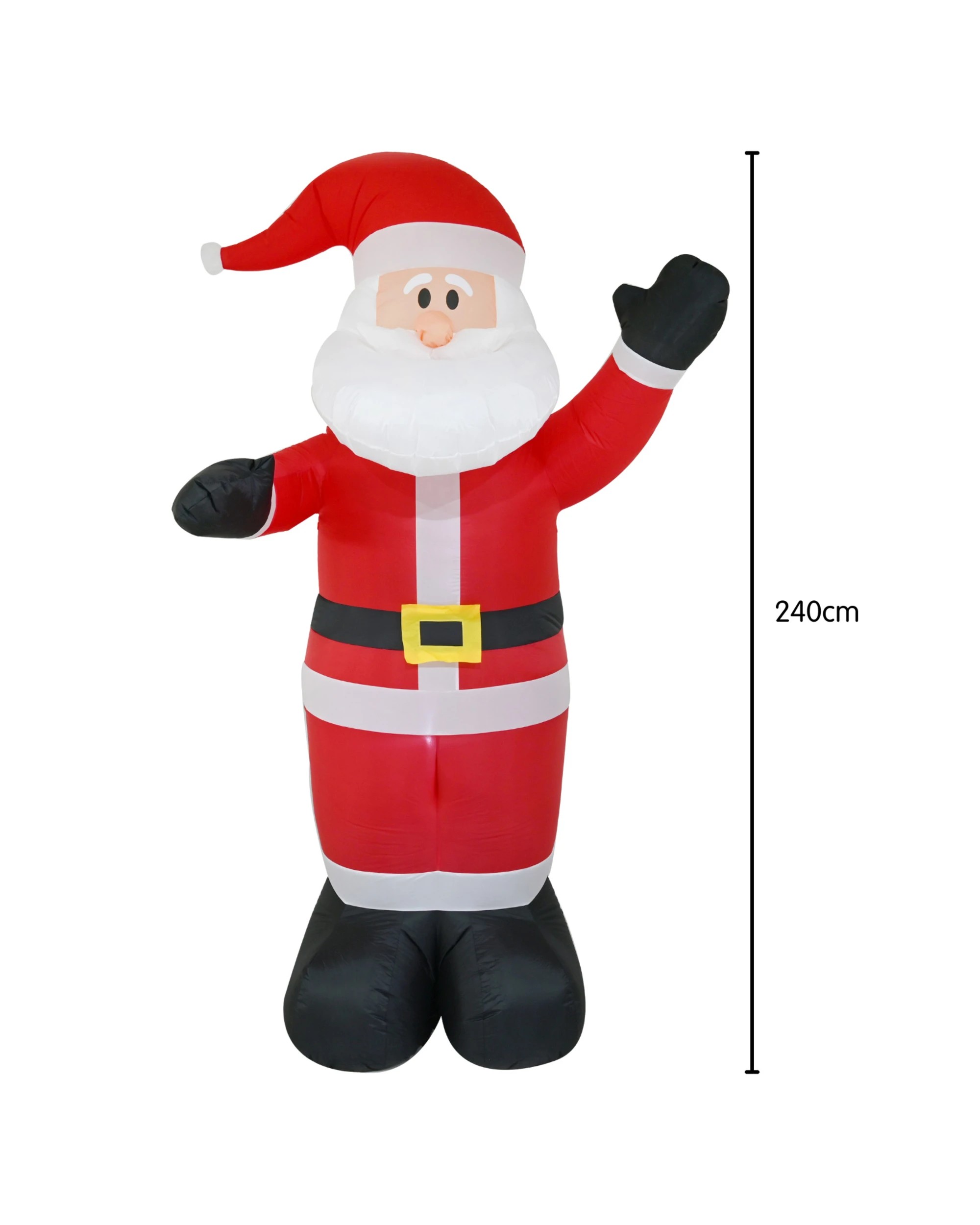 2 Festive Magic Inflatable Santa Claus With LED Lights 240cm, 2 of 3