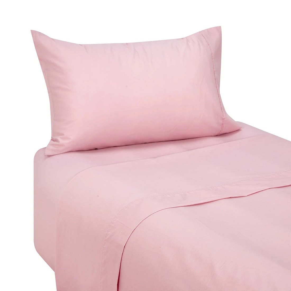 5 180 Thread Count Sheet Set - King Single Bed, Pink, 5 of 7