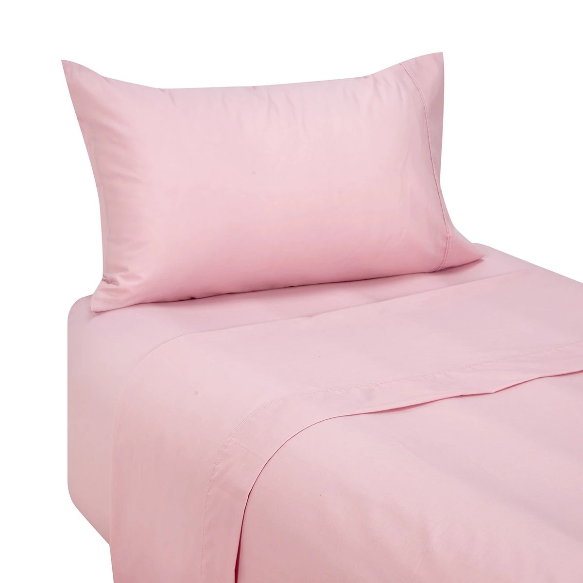 5 180 Thread Count Sheet Set - King Single Bed, Pink, 5 of 7