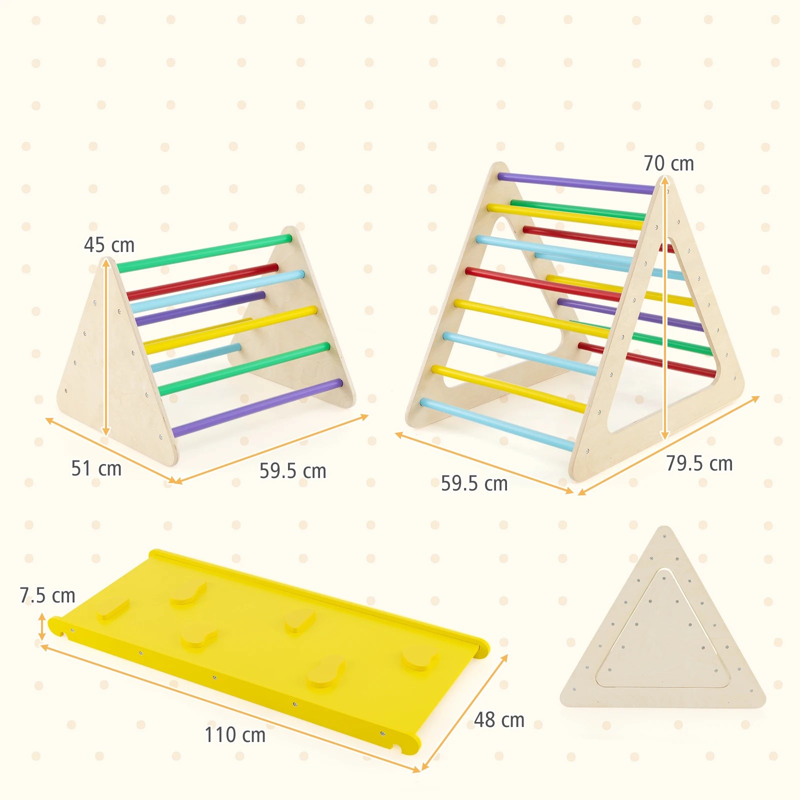 6 Costway Climb Playset Kids Climbing Frame Arch Ladder Set, 6 of 6