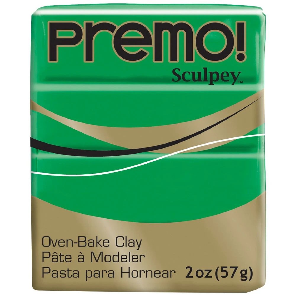 1 Sculpey Premo Modelling Clay Green 57g, 1 of 3