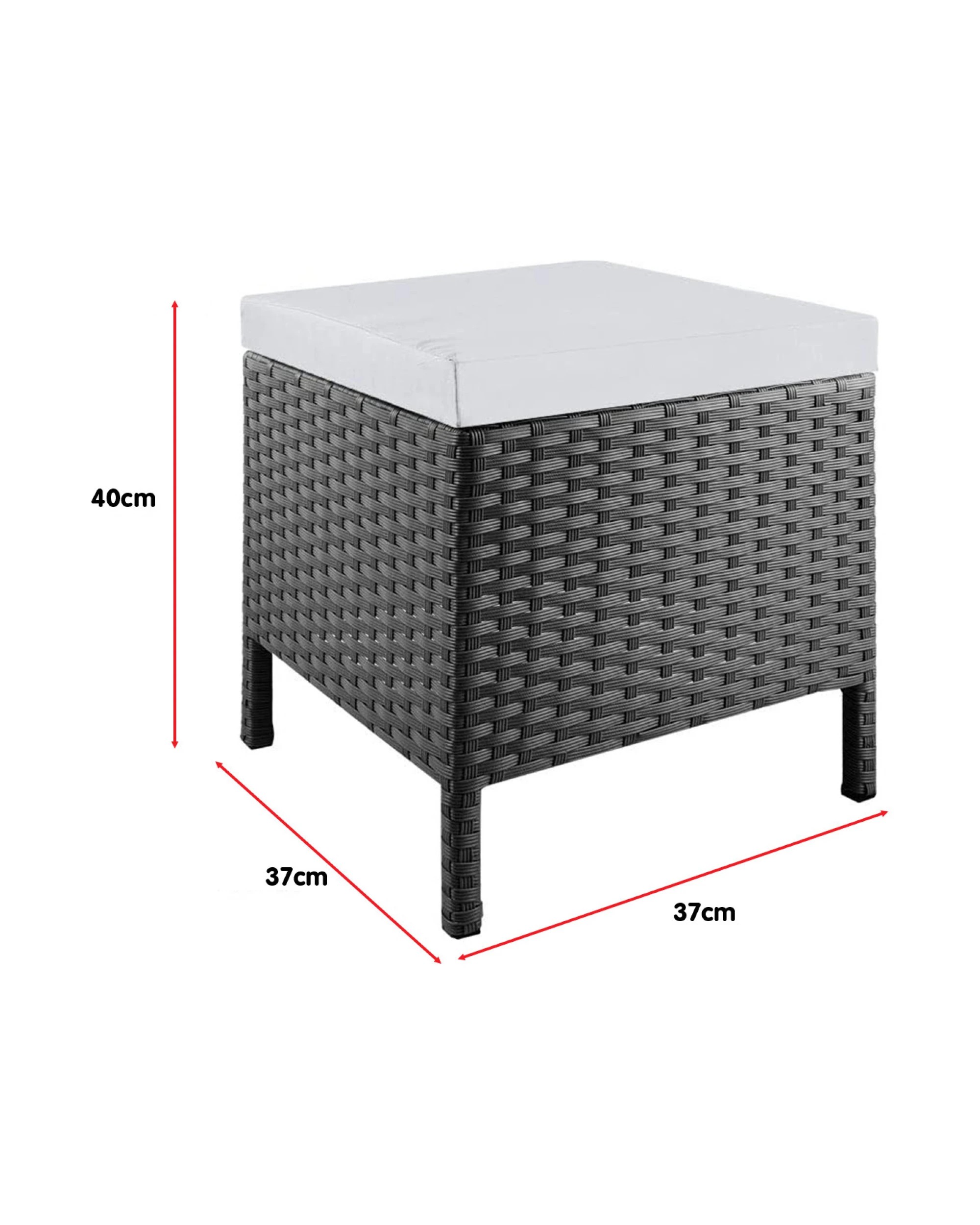 7 9 Piece Pe Rattan Garden Patio Outdoor Dining Set Black, 7 of 10