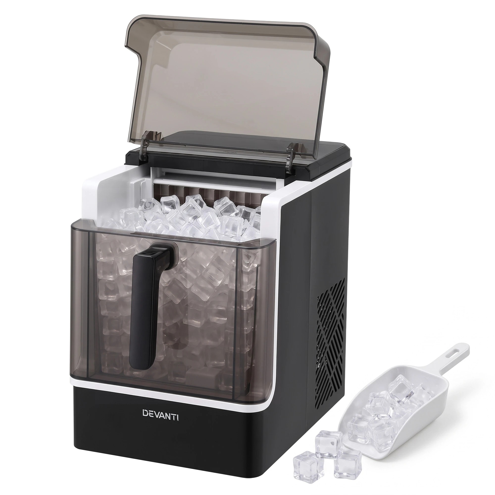 1 Devanti Ice Maker Machine 23kg Portable Ice Basket- Black, 1 of 10