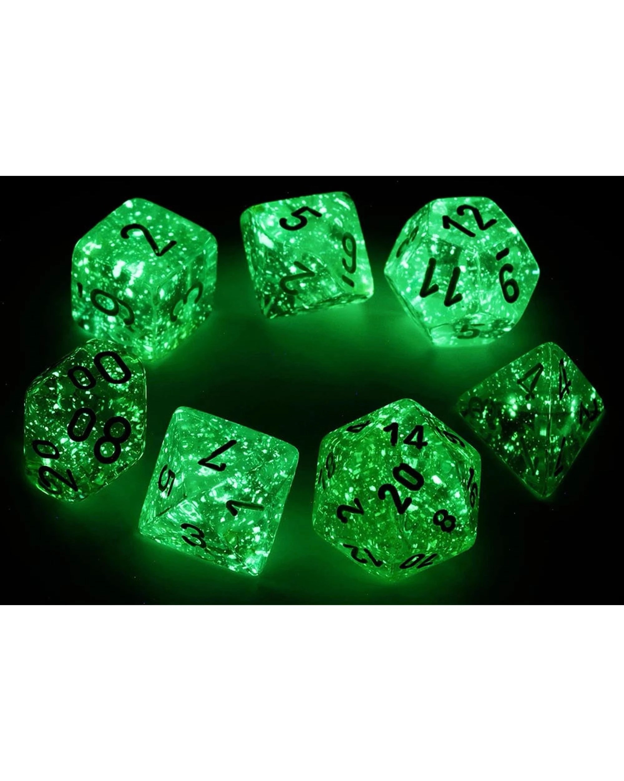 2 Chessex Nebula Luminary Polyhedral 7-Die Dice Set - Spring/White, 2 of 2