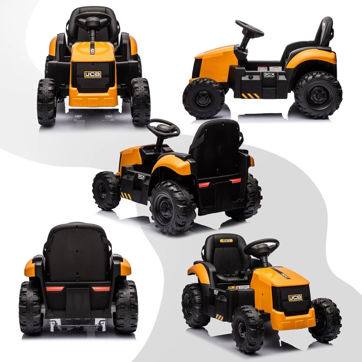 3 AUSWAY Kids RC Electric Car Toy Ride On Tractor, 3 of 5