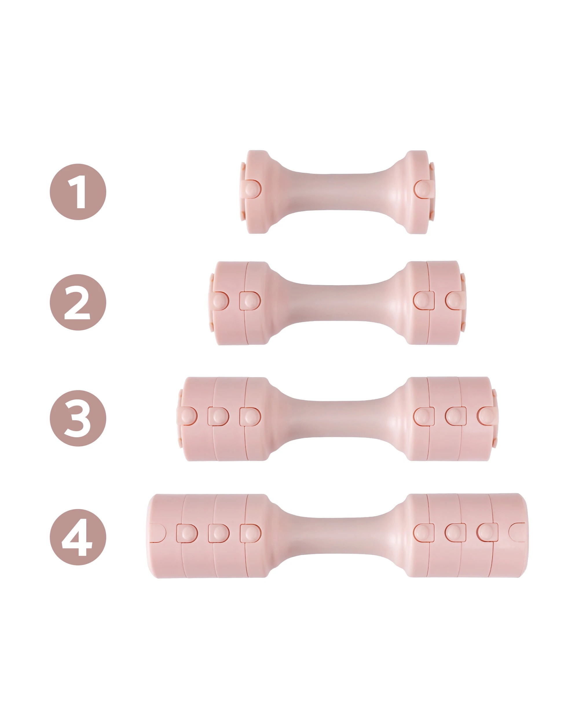 3 Everfit 2x2.5kg Adjustable Dumbbell Set Weights Set 4-in-1 Home Gym Workout Strength Training - Pink, 3 of 4