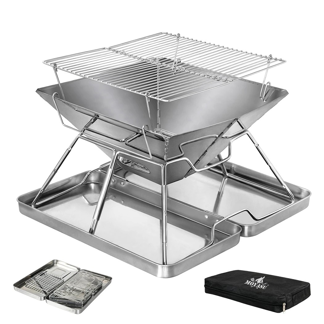 1 Traderight Moyasu BBQ Grill Fire Pit Smoker with Storage Bag, 1 of 8