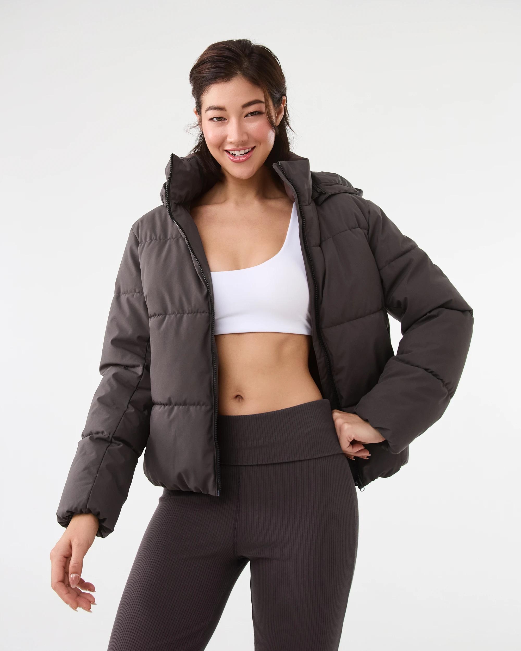 2 Active Womens Core Puffer Jacket Espresso, 2 of 10