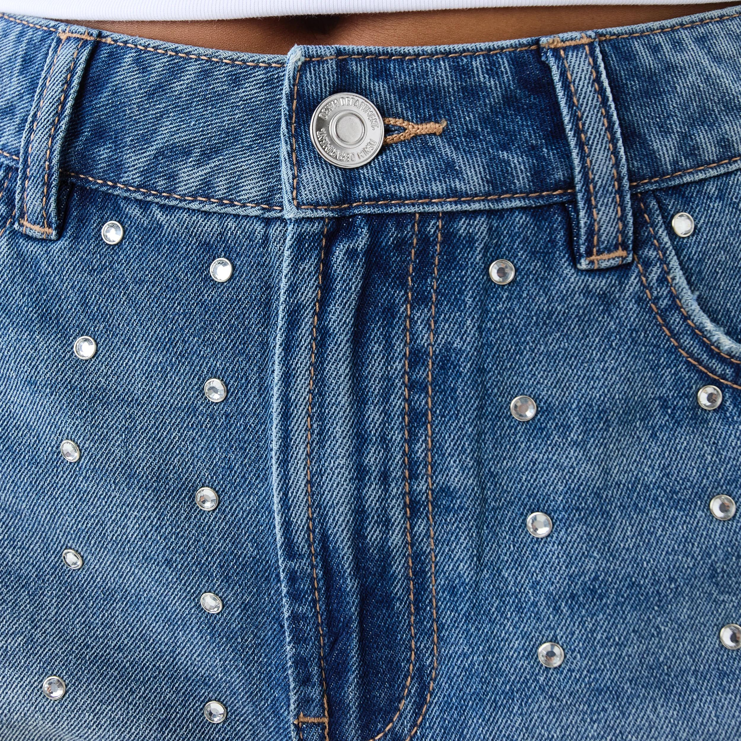 7 Festival Embellished Shorts Mid Wash, 7 of 10