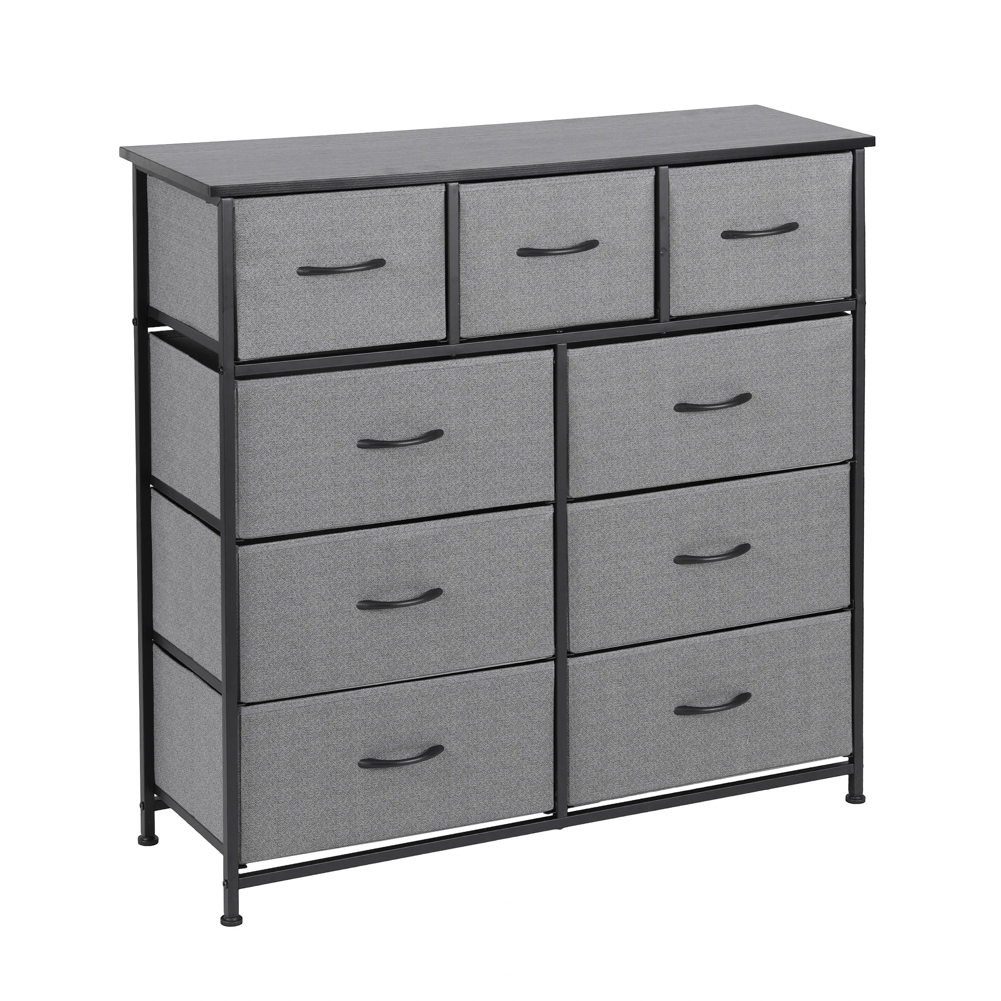 1 Artiss Chest of 9 Drawers Storage Dresser Tallboy - Grey, 1 of 5