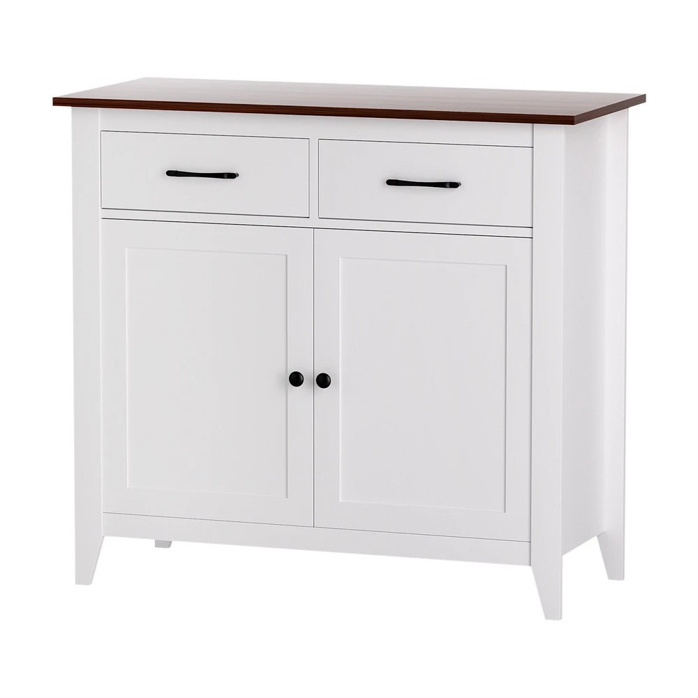 1 Artiss Buffet Sideboard Storage Cabinet Kitchen Cupboard Hallway 2 Drawers - Multi, 1 of 6