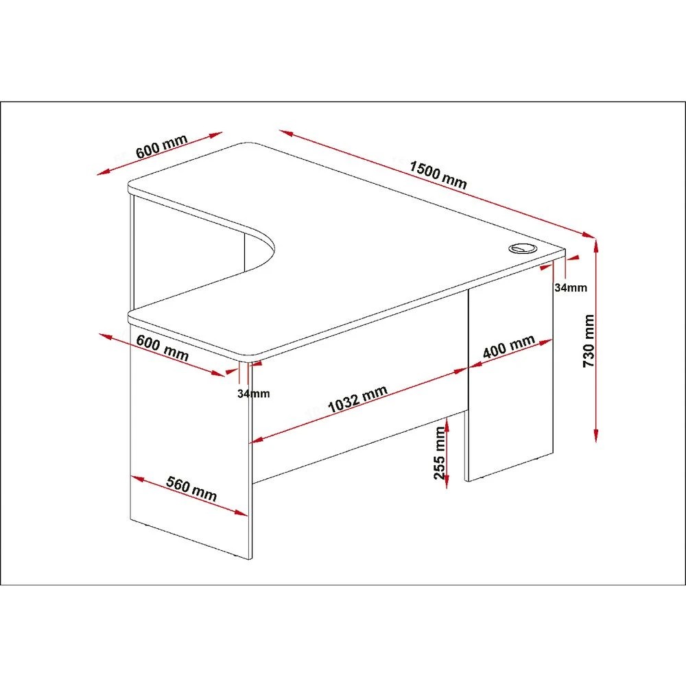2 Toro Workstation 1500 x 1500mm Maple Grey Desks, Tables and Workstations, 2 of 2