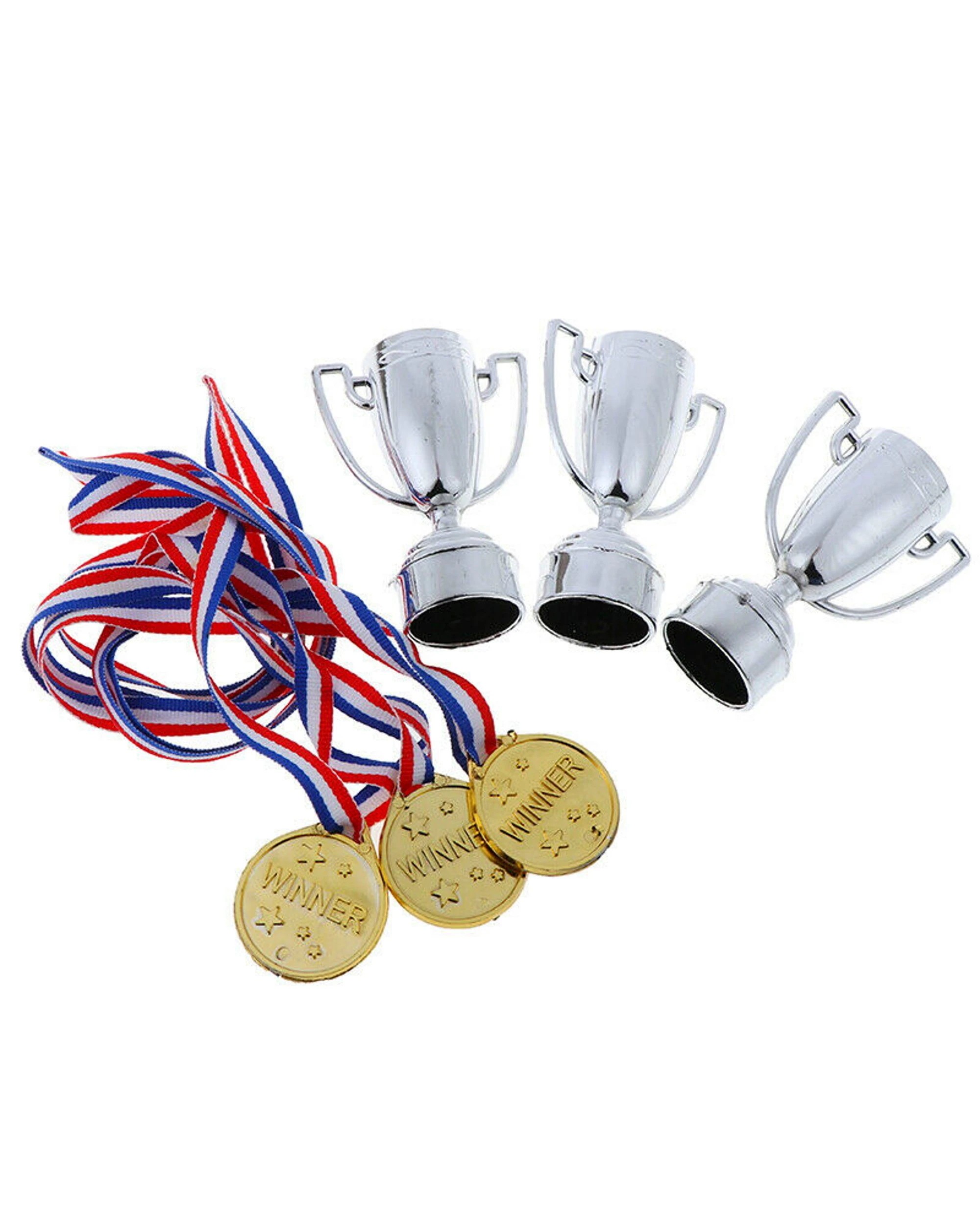 2 JD Party Trophy and Medal Set 6 Pieces - Metallic, 2 of 4