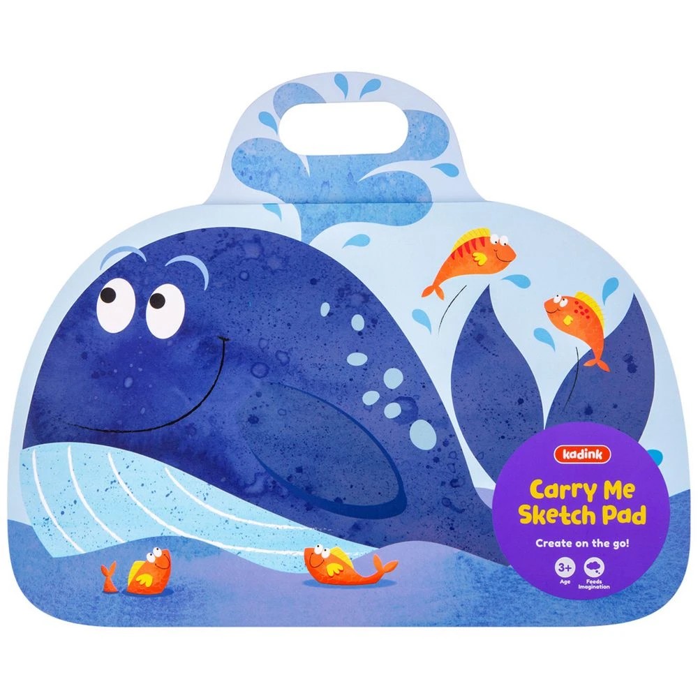1 Kadink Carry-Me Sketch Pad Whale 50 Sheets, 1 of 3