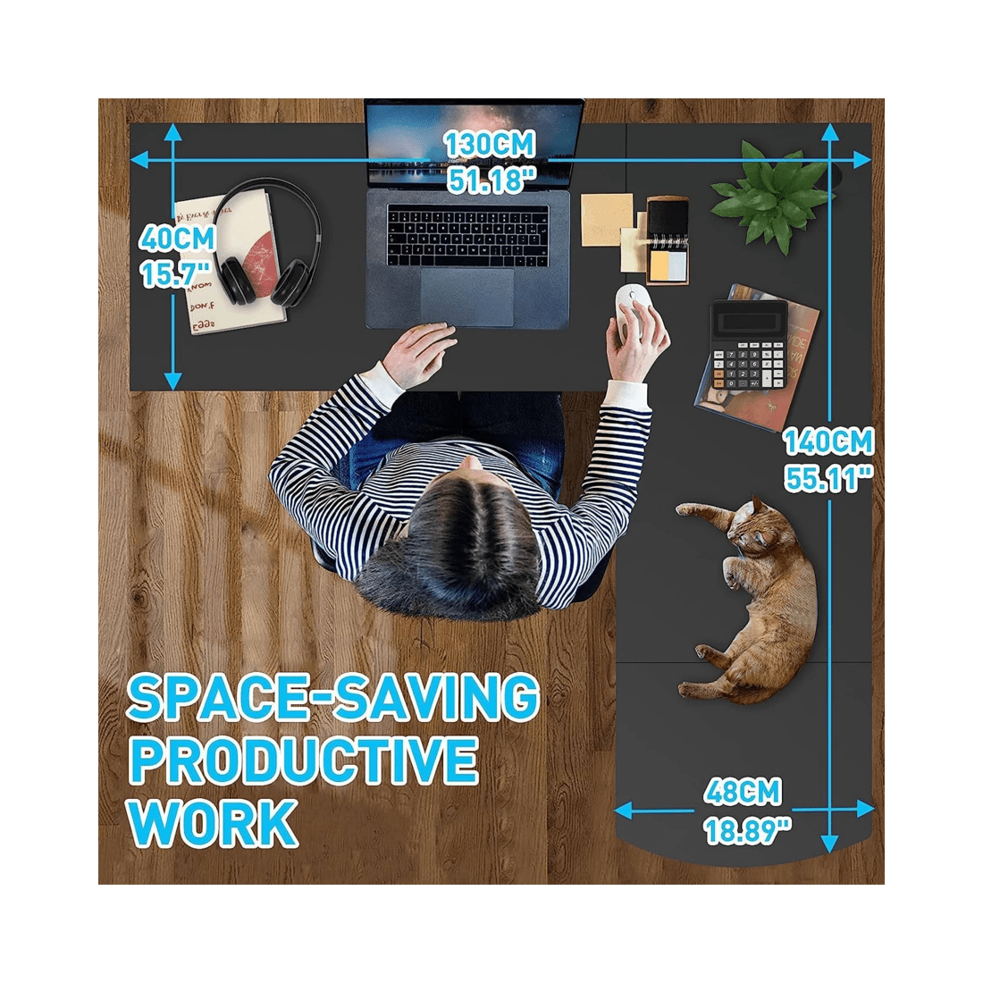 5 Advwin Computer Desk L Shaped Office Desk Corner Study Table Black, 5 of 7