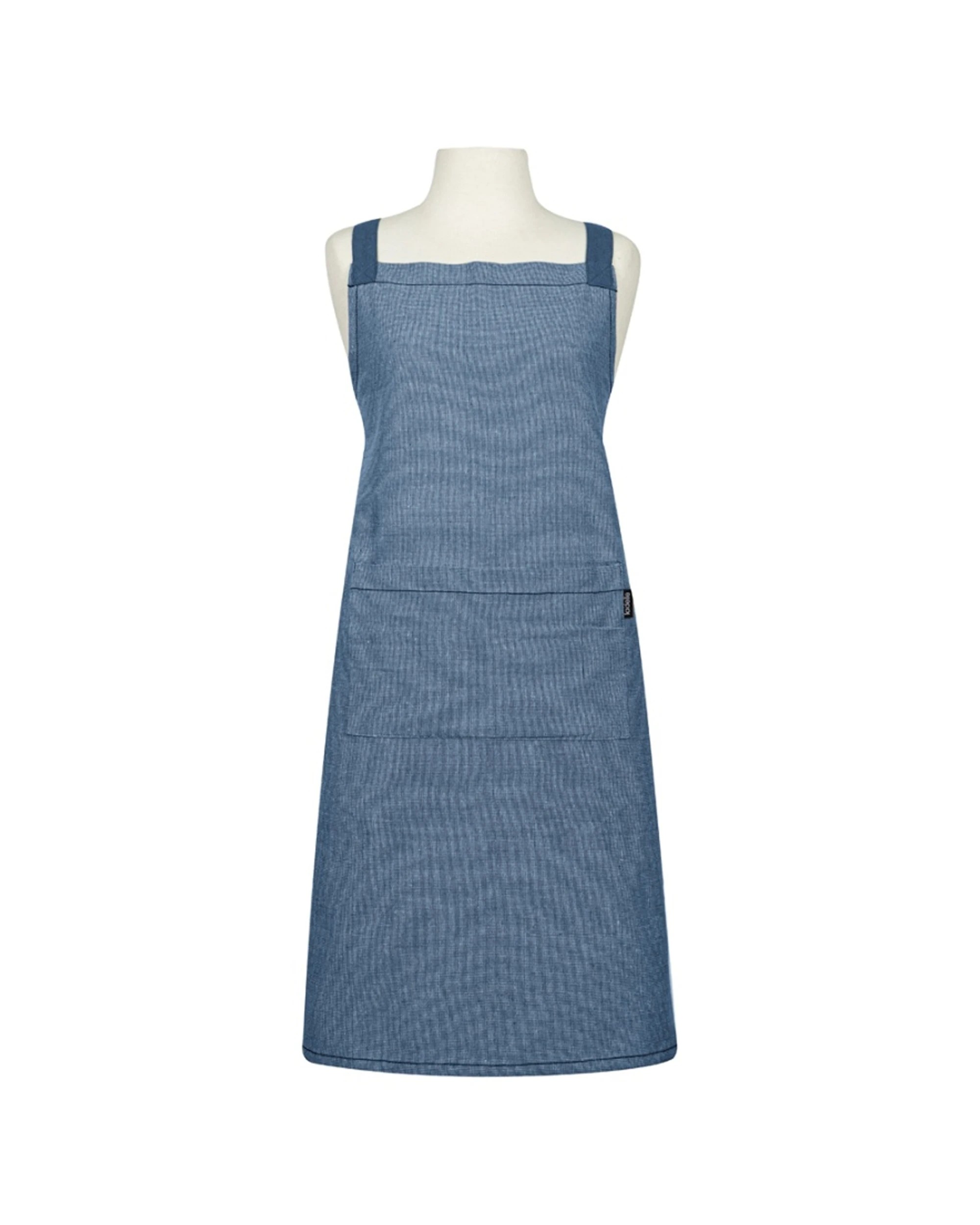 1 Ladelle Cotton Adjustable Durable Kitchen Apron - Blue, 1 of 1