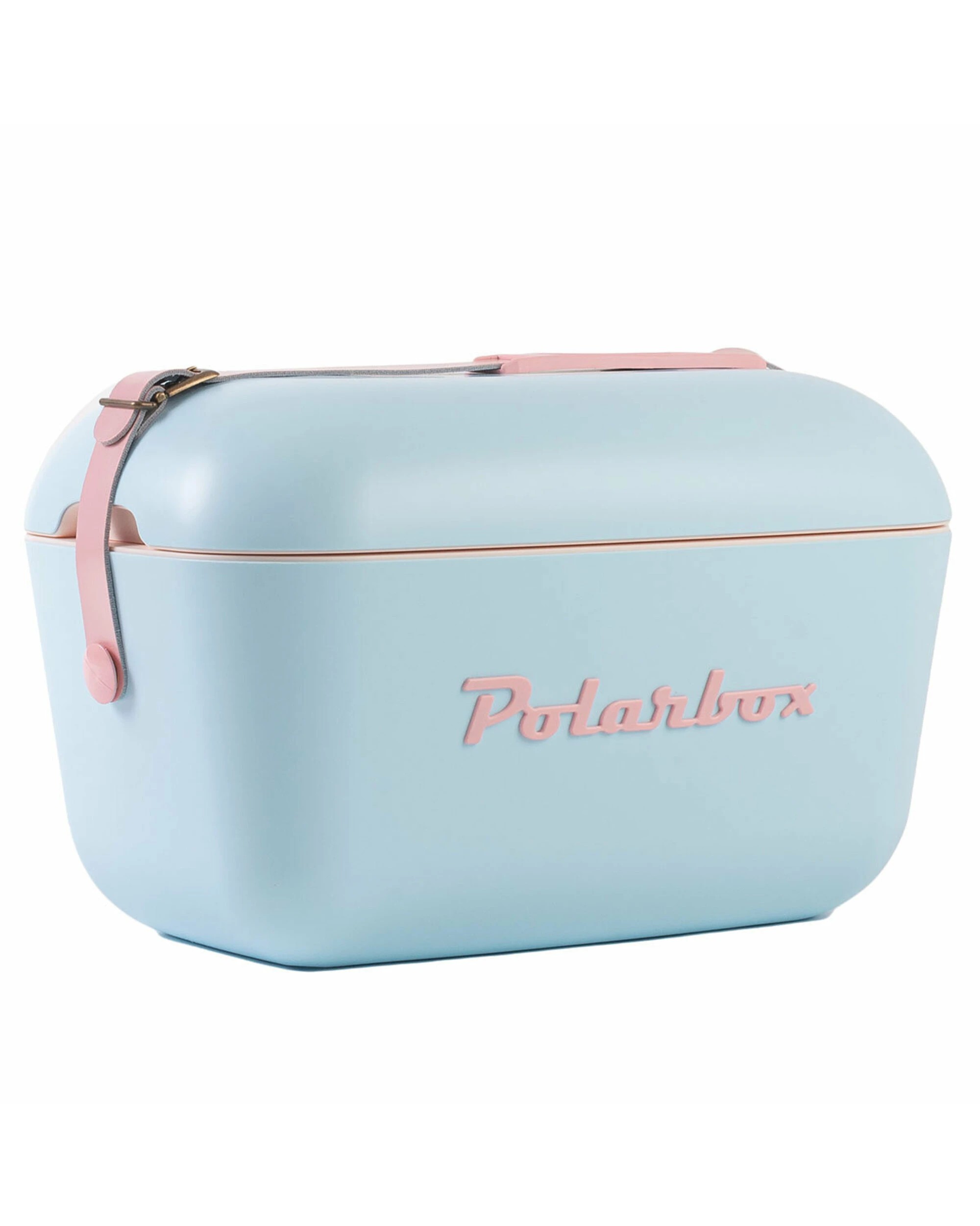 1 Polarbox Pop 20L Cooler Sky with Rose Logo and Strap, 1 of 4