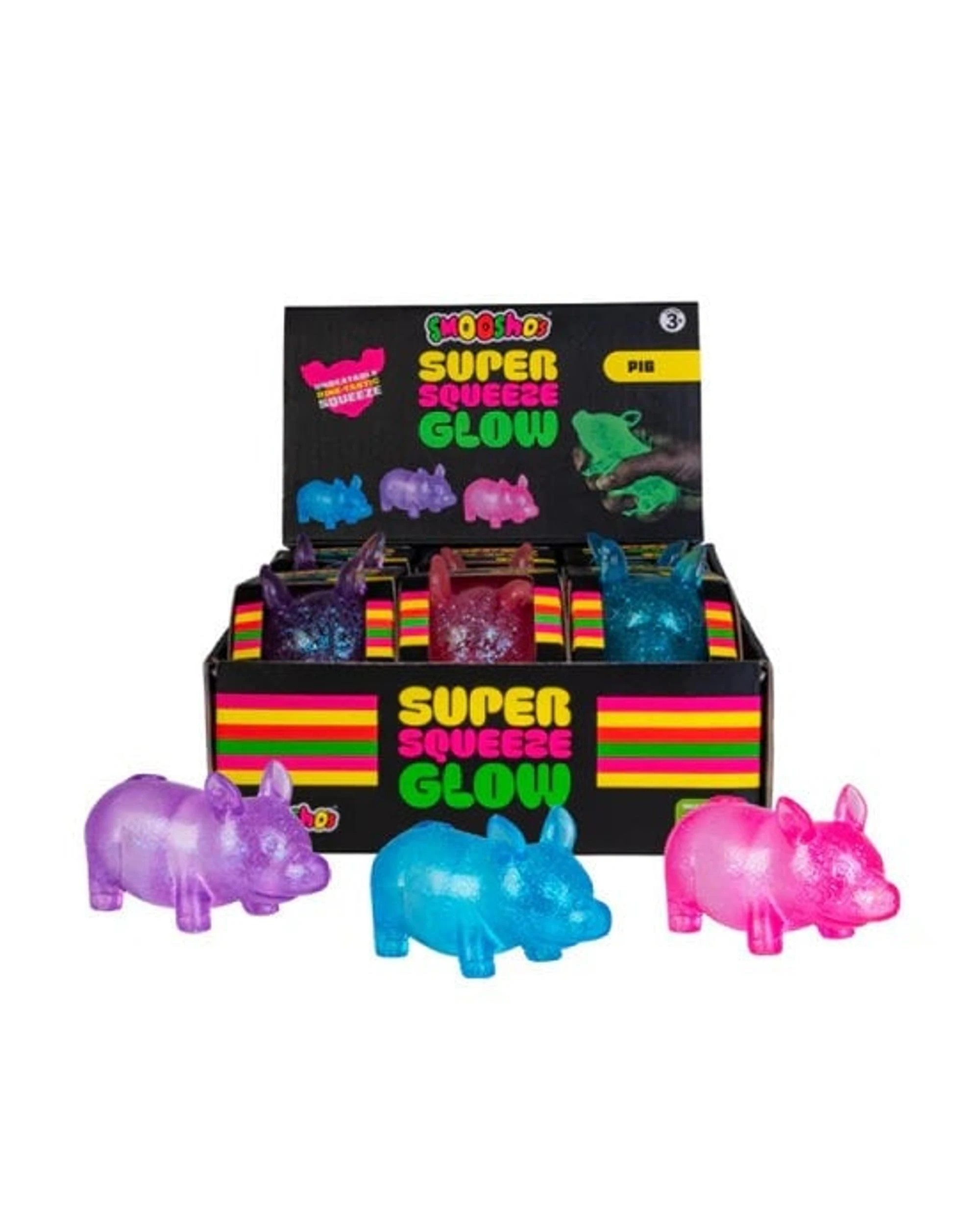 3 Smooshos Super Squeeze Glow in the Dark Pig Assorted, 3 of 3