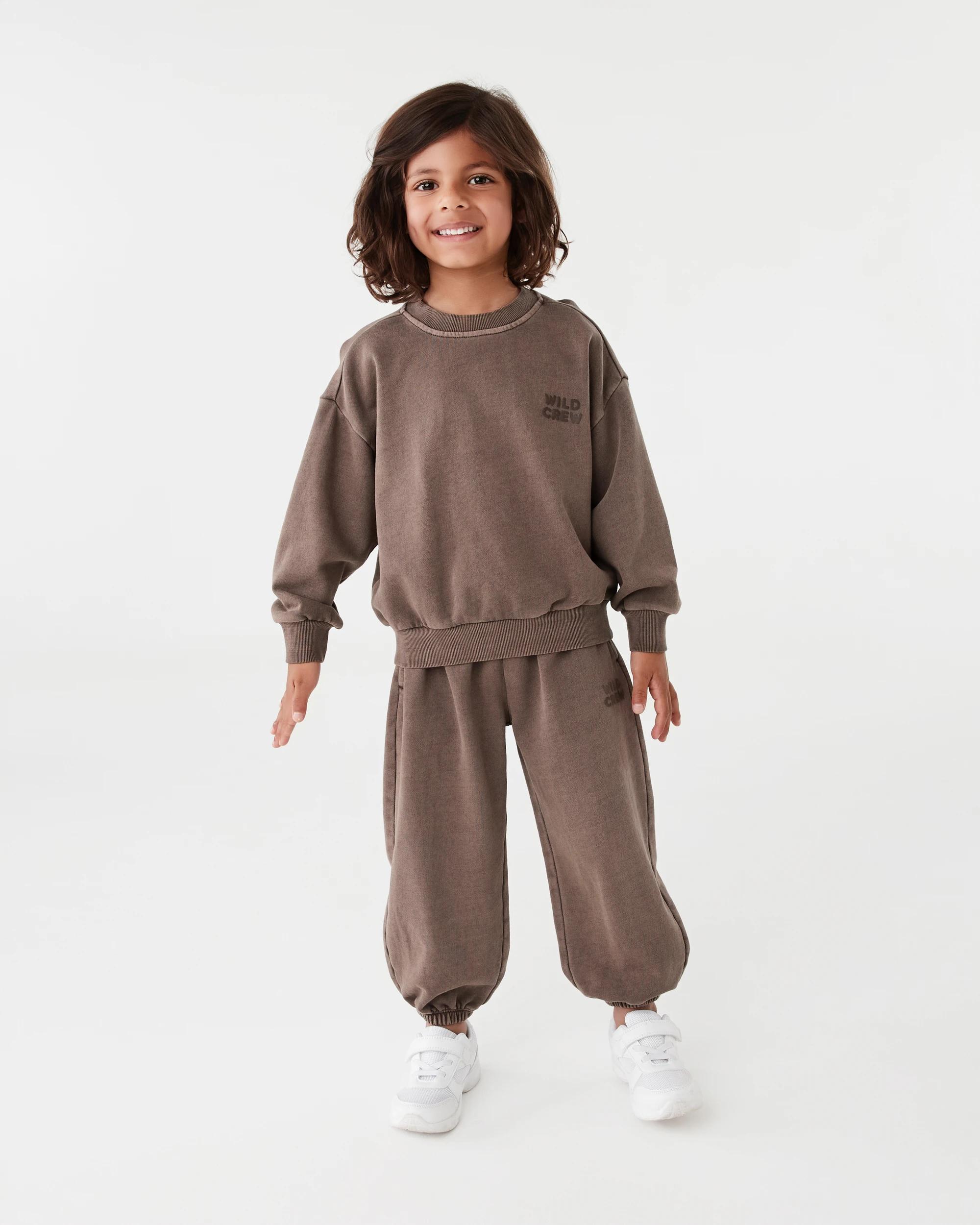 6 Oversized Washed Crew Neck Sweatshirt Mlky Brwn, 6 of 7