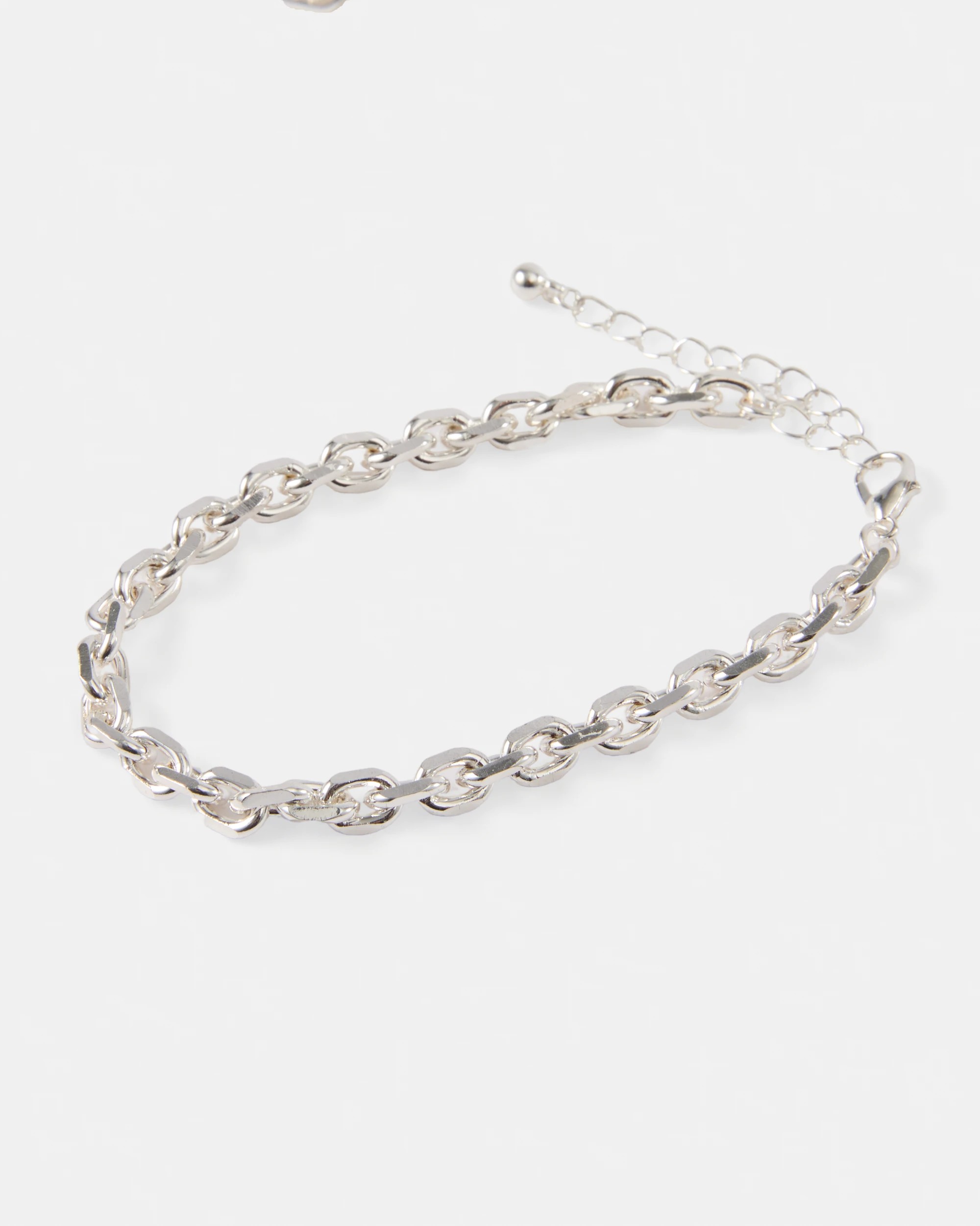 4 3 Pack Chain Bracelets - Silver Tone, 4 of 9