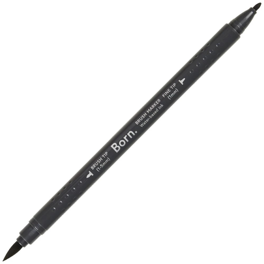 4 Born Professional Brush Dual-Tip Marker Chocolate 899, 4 of 4