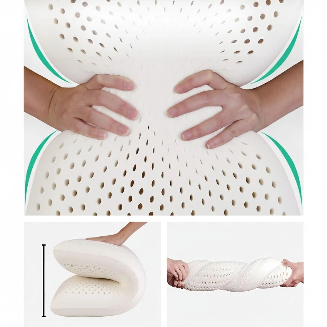 4 Giselle Bedding  Latex Pillow Classic Twin Pack - White, 4 of 9