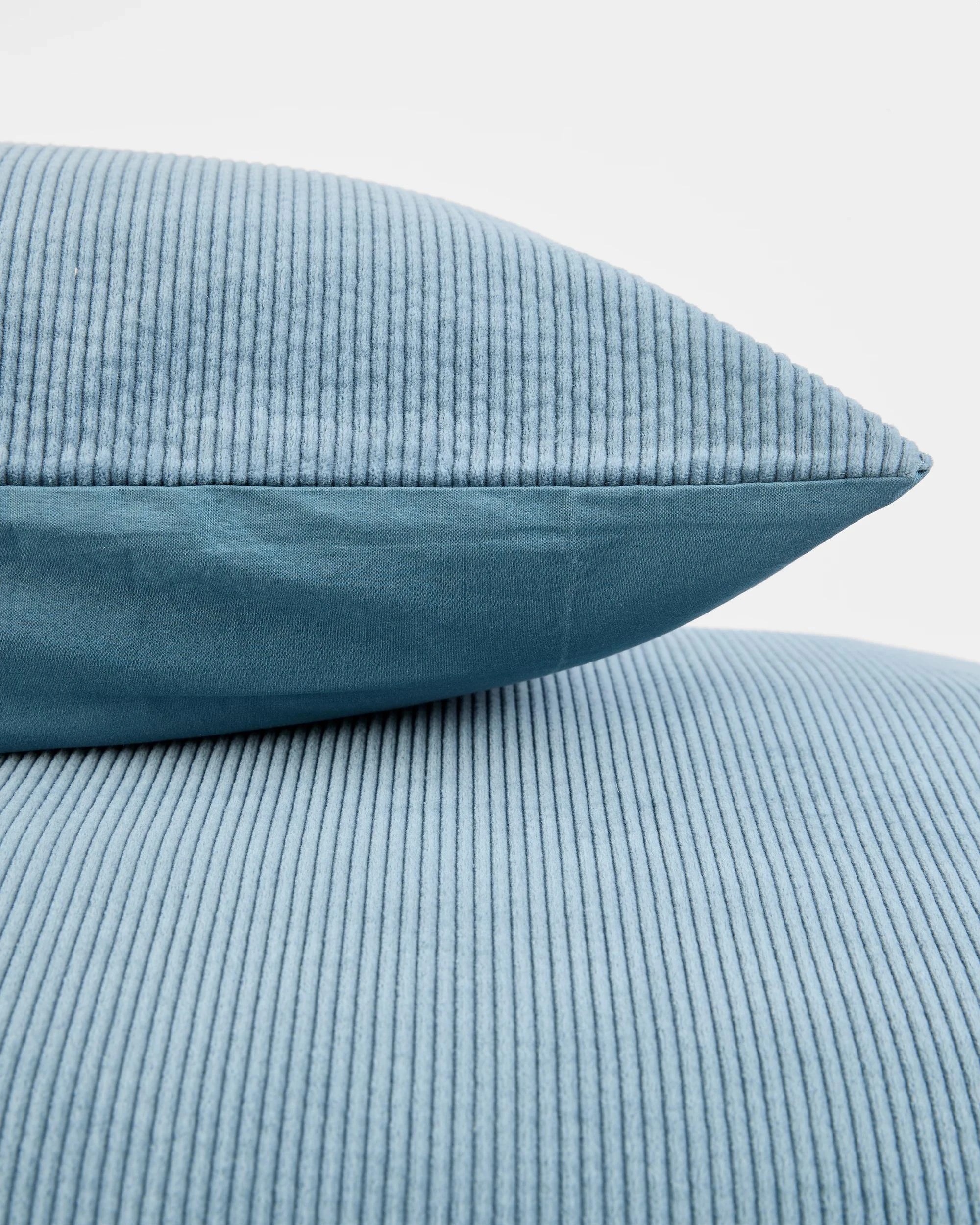 9 Target Zander Australian Cotton Corduroy Quilt Cover Set - Queen Bed - Blue, 9 of 9