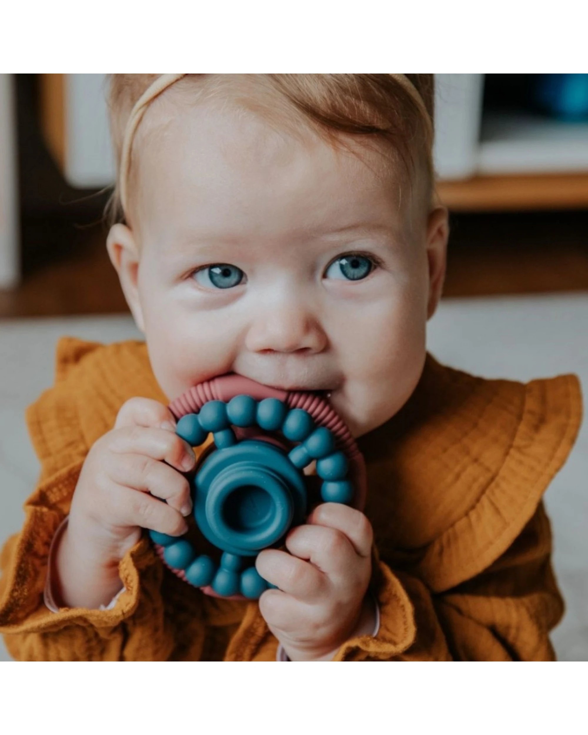 2 Jellystone Designs Rainbow Stacker Silicone Baby Teether & Toy Earth - Multi, 2 of 2