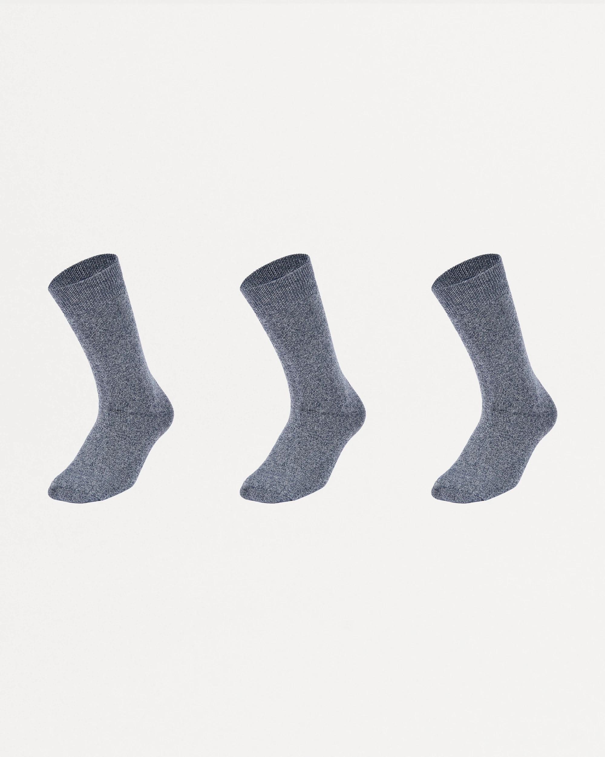 1 3 Pack Bamboo Casual Socks DENIM MARLE, 1 of 3