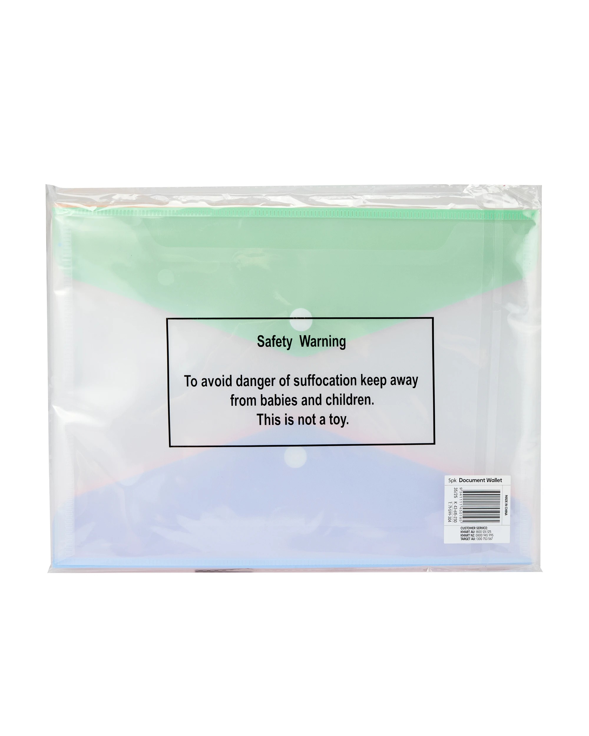 7 5 Pack A5 Button Document Wallet - Colour, 7 of 7