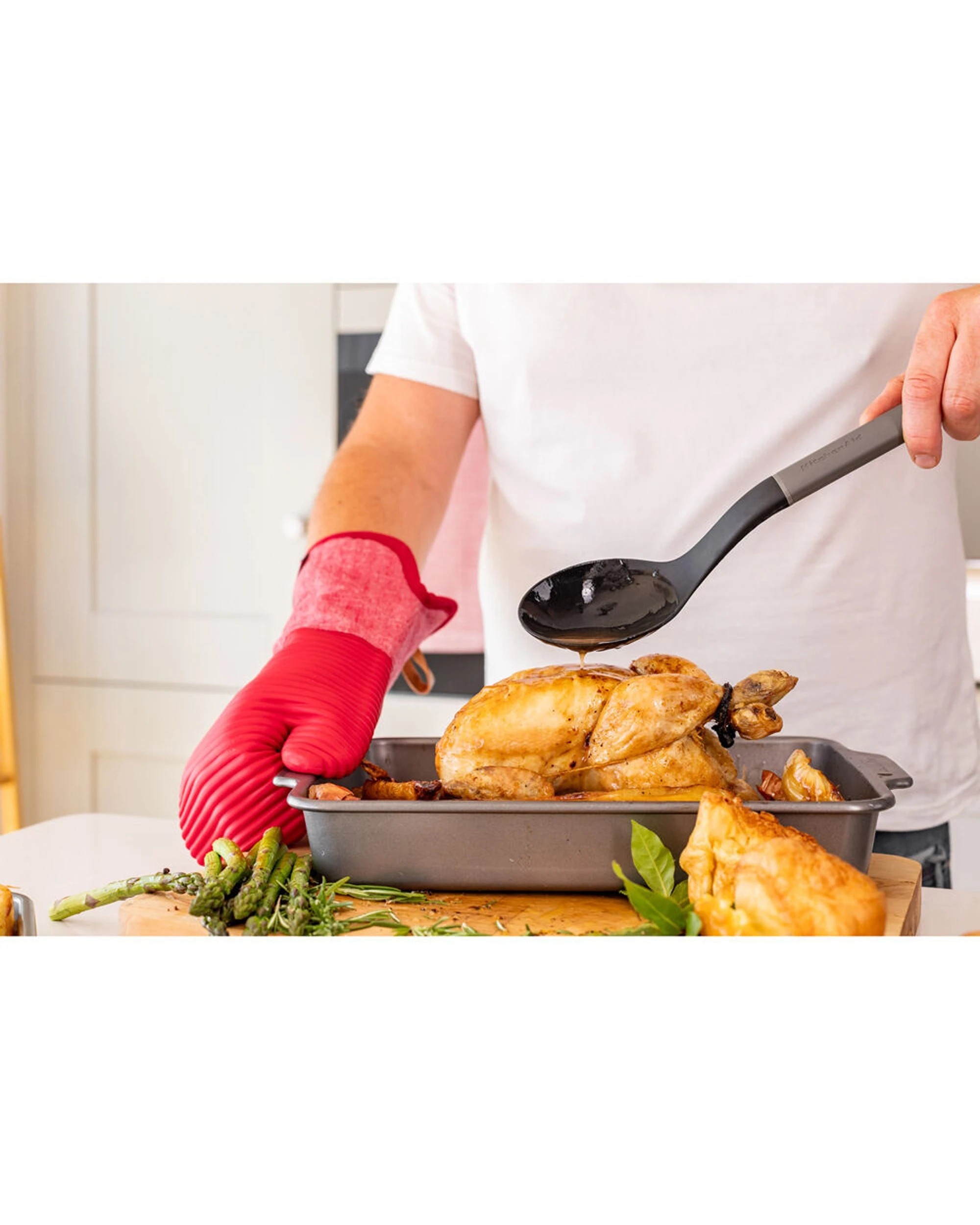 5 KitchenAid Classic Nylon Solid Cooking Spoon 2PK Heat Resistant Ergonomic Handle - Charcoal, 5 of 6