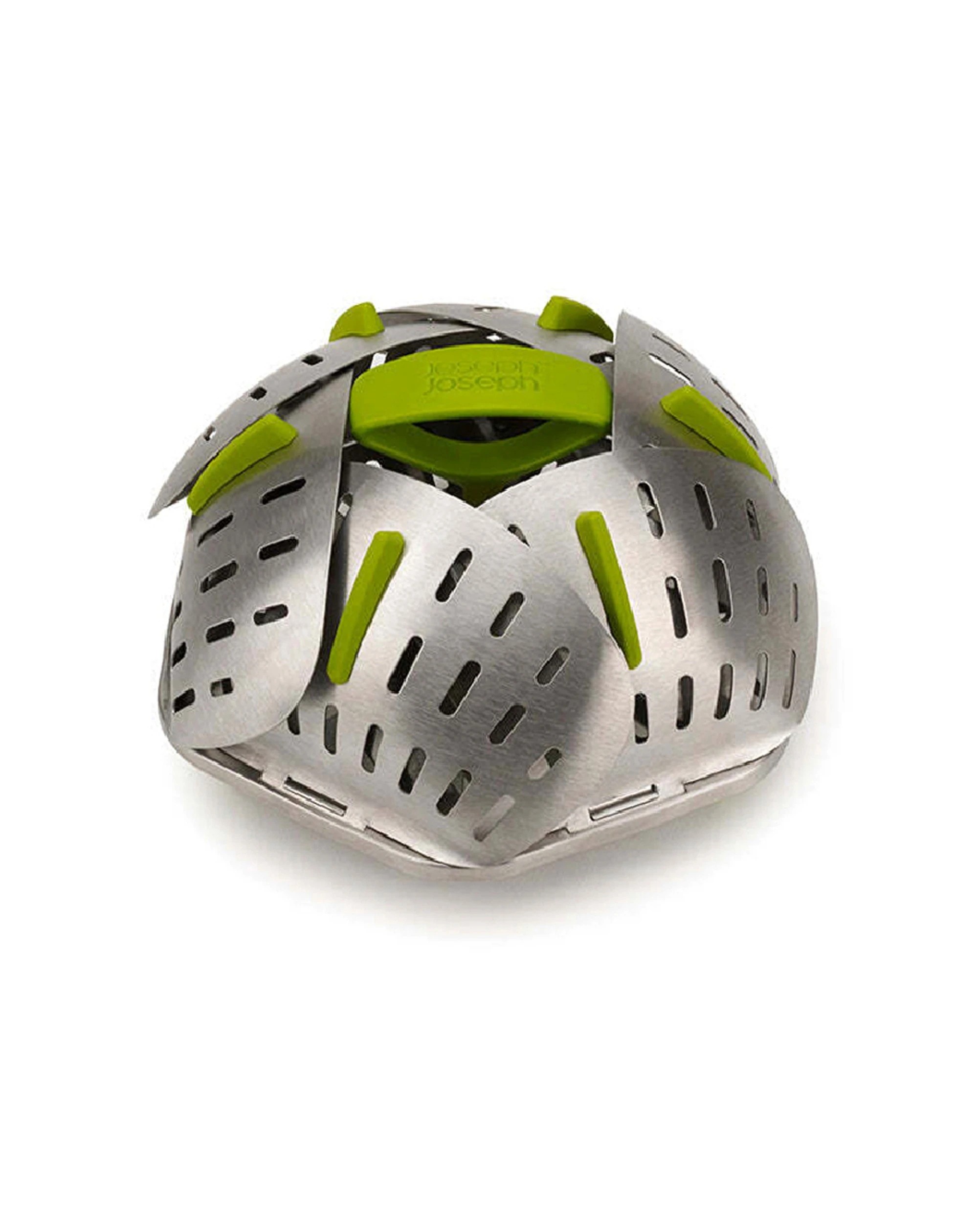 1 Joseph Joseph Bloom 16cm Steel Folding Steamer Basket Self-Adjusting Heat-Resistant - Green, 1 of 6
