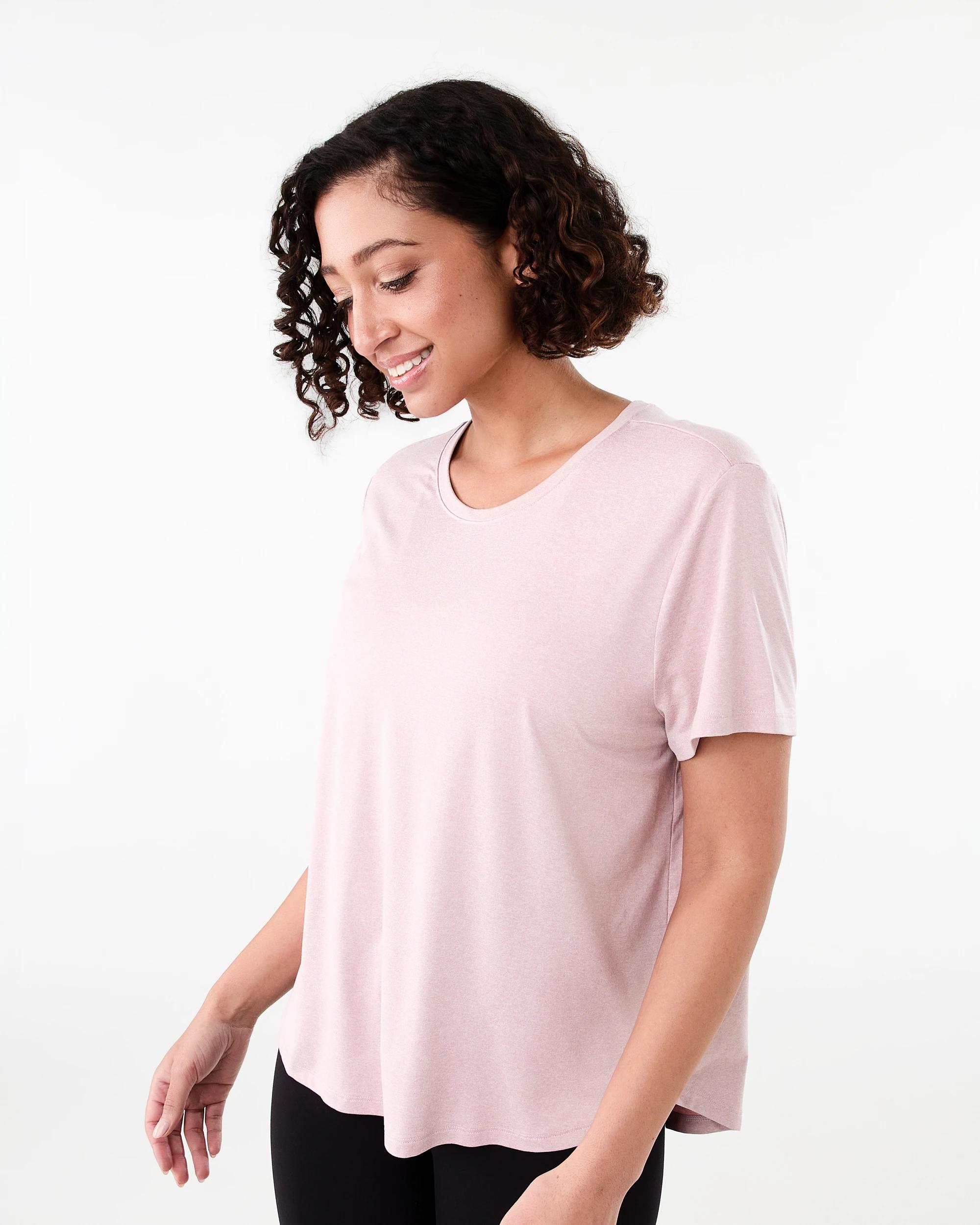 2 Active Womens Twist Back Studio T-shirt Burn Pink, 2 of 7