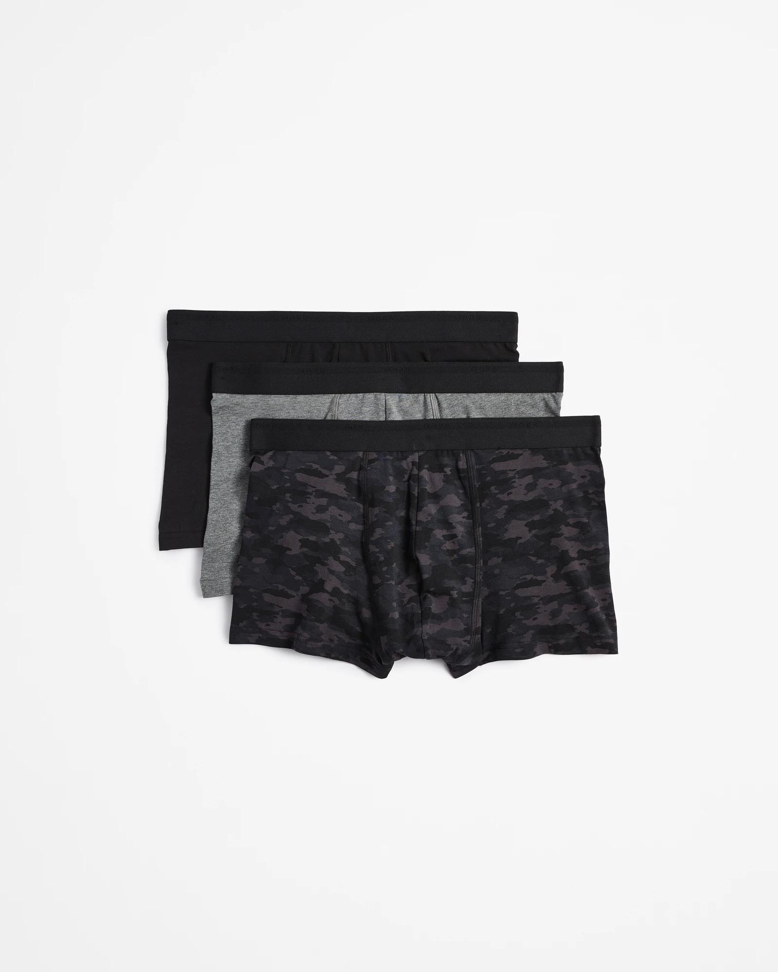 1 Australian Cotton Blend 3 Pack Hipster Trunks - Maxx CAMO/GREY/BLACK, 1 of 3